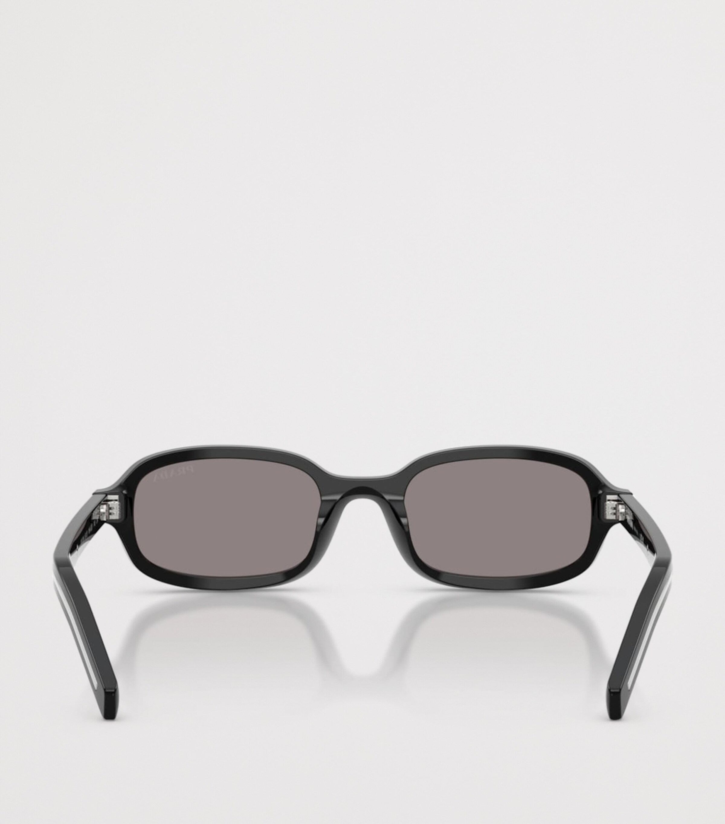 Prada Acetate Oval Sunglasses Black Image 4