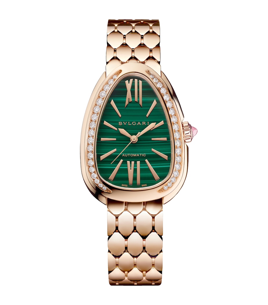 Bvlgari Rose Gold and Diamond Serpenti Seduttori Watch 34mm Stones Image 1