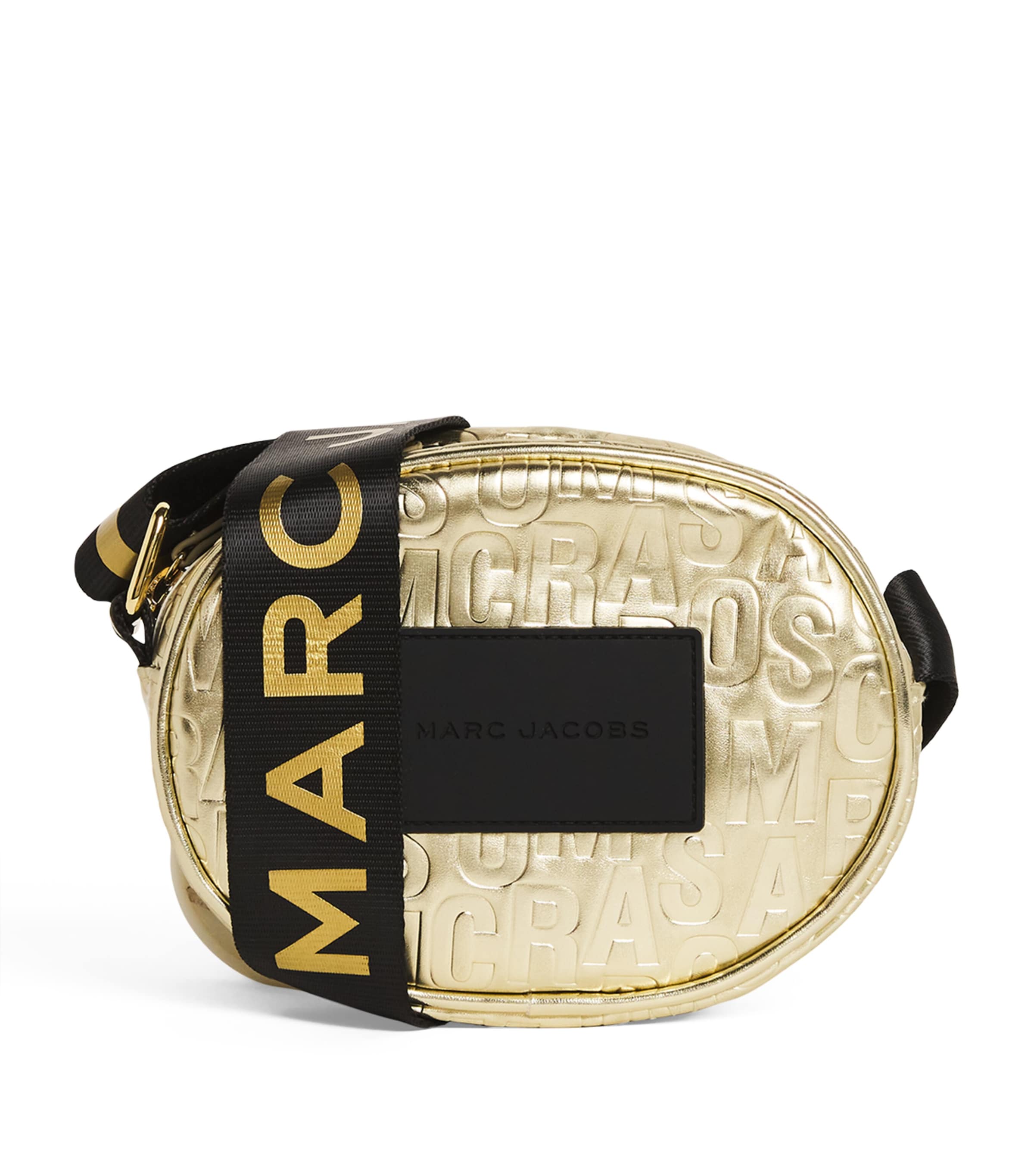 Marc Jacobs Kids' Metallic Monogram Cross-body Bag In Gold