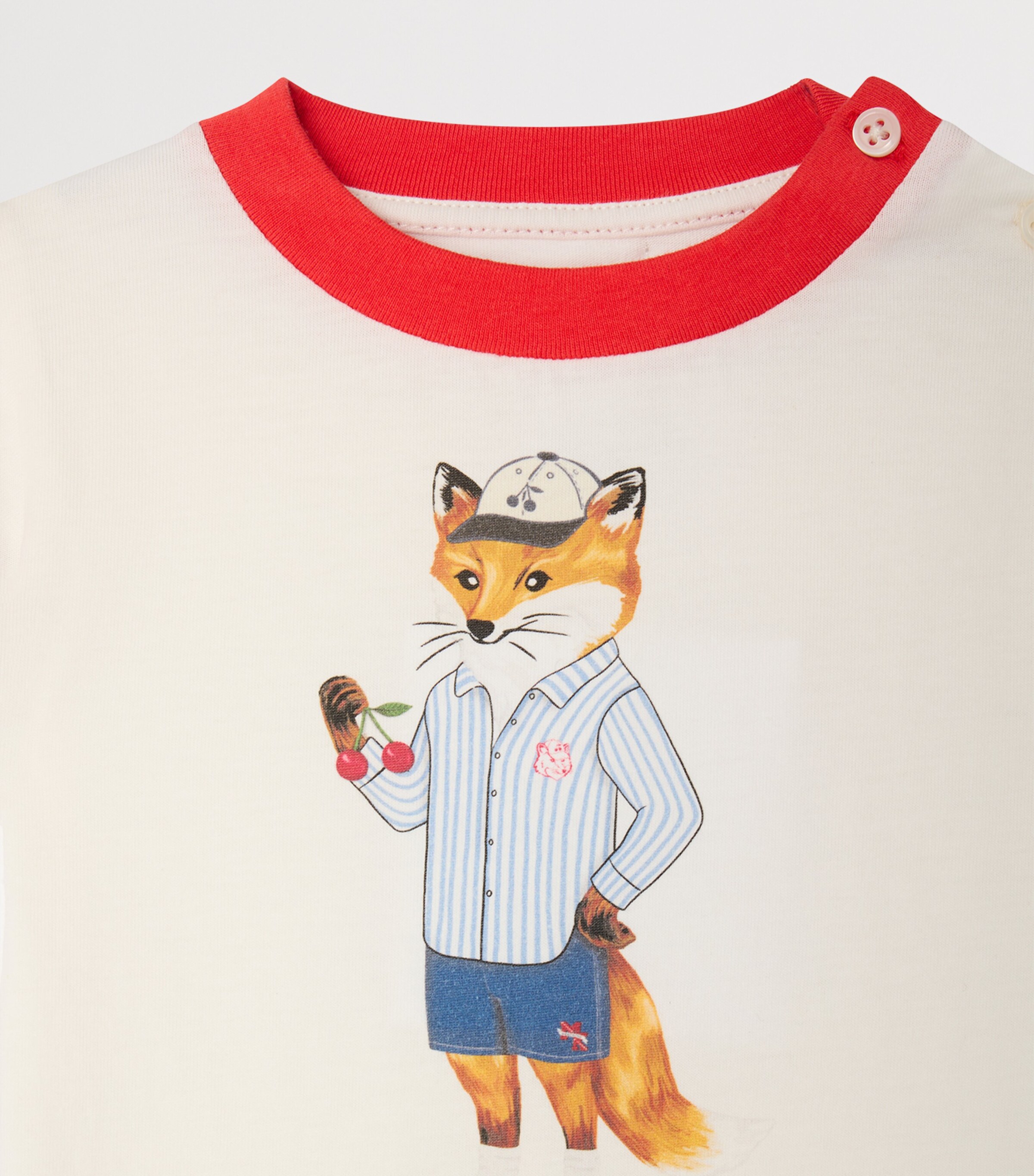 Bonpoint Cotton Graphic T-Shirt (6-36 Months) Blanc Lait Image 3