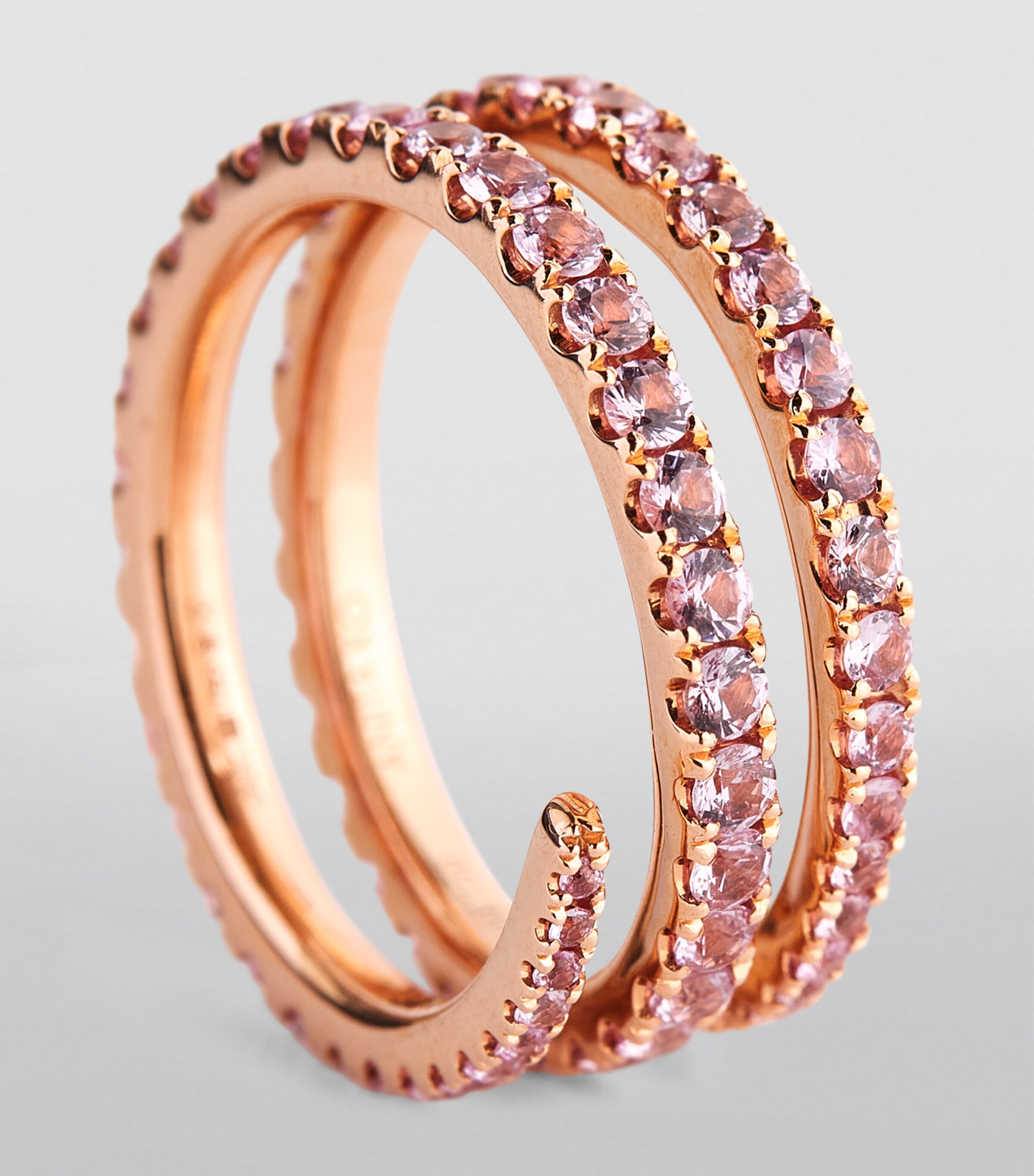 Anita Ko Rose Gold and Sapphire Coil Ring Rose Gold Image 6