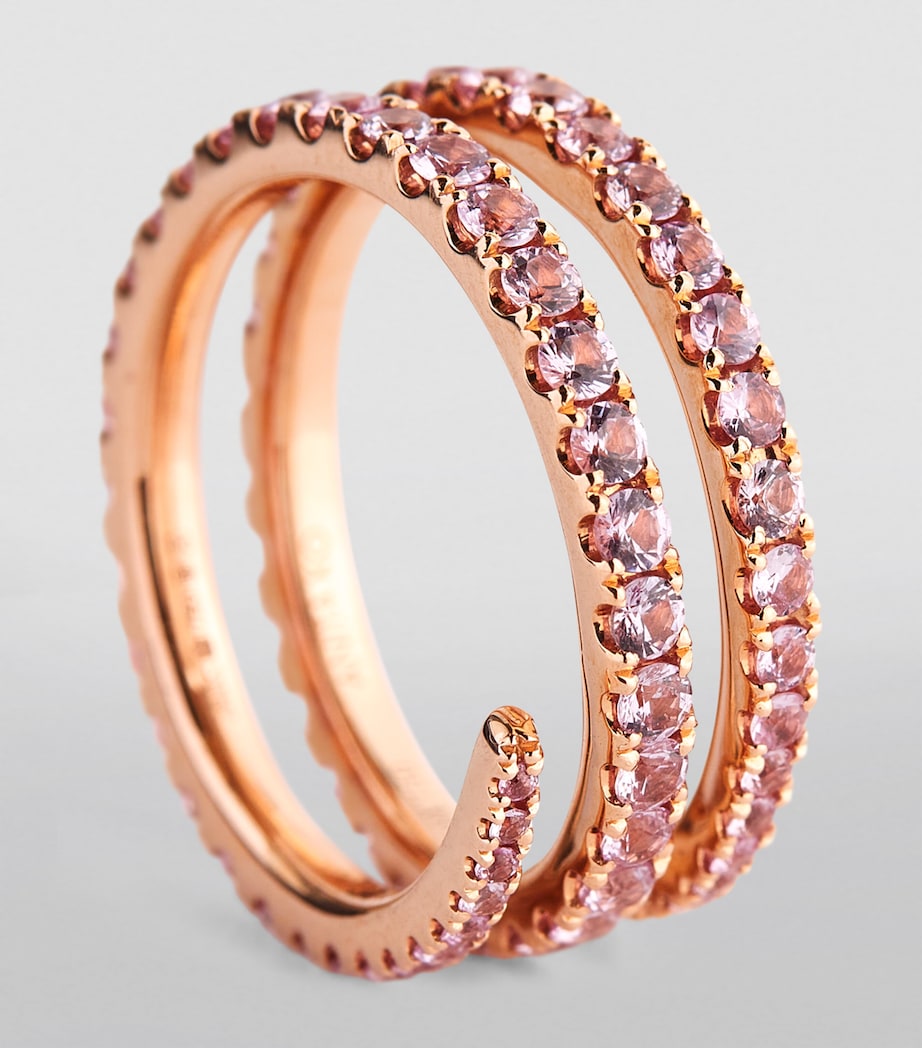 Rose Gold and Sapphire Coil Ring ROSE GOLD Image 6