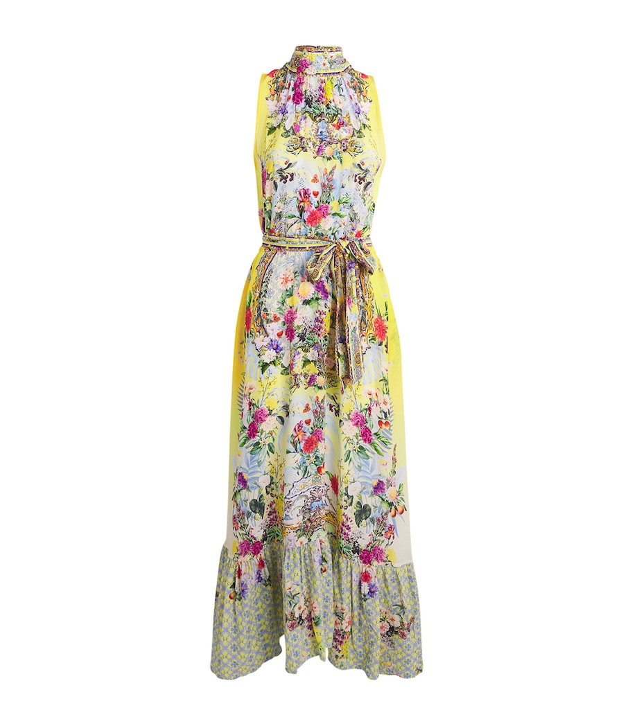 Camilla Womens Silk Flor Fantástica Maxi Dress Florfant Image 1