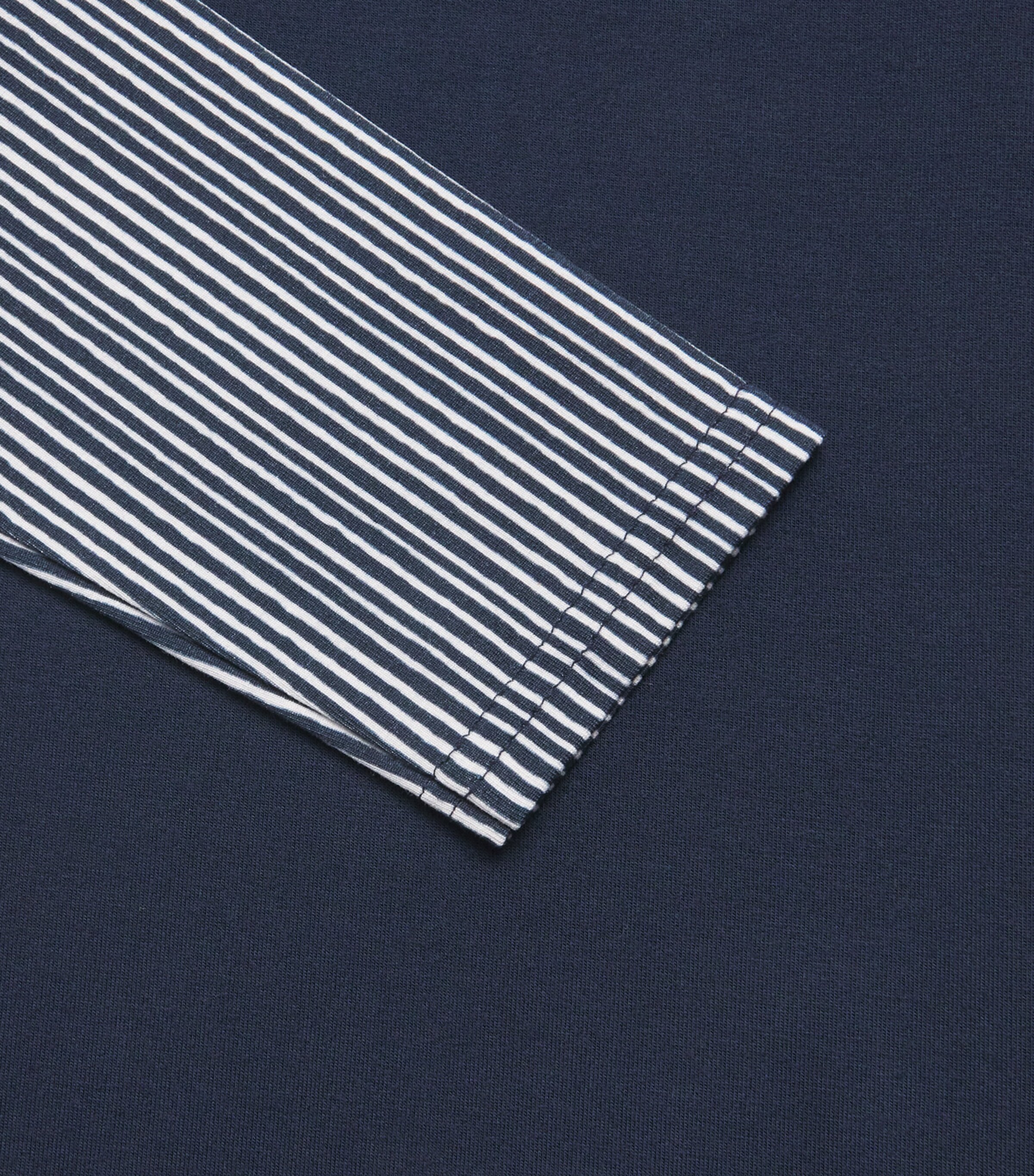 Stripe-Sleeve Pyjama Top (4-16 Years) NAVY Image 3