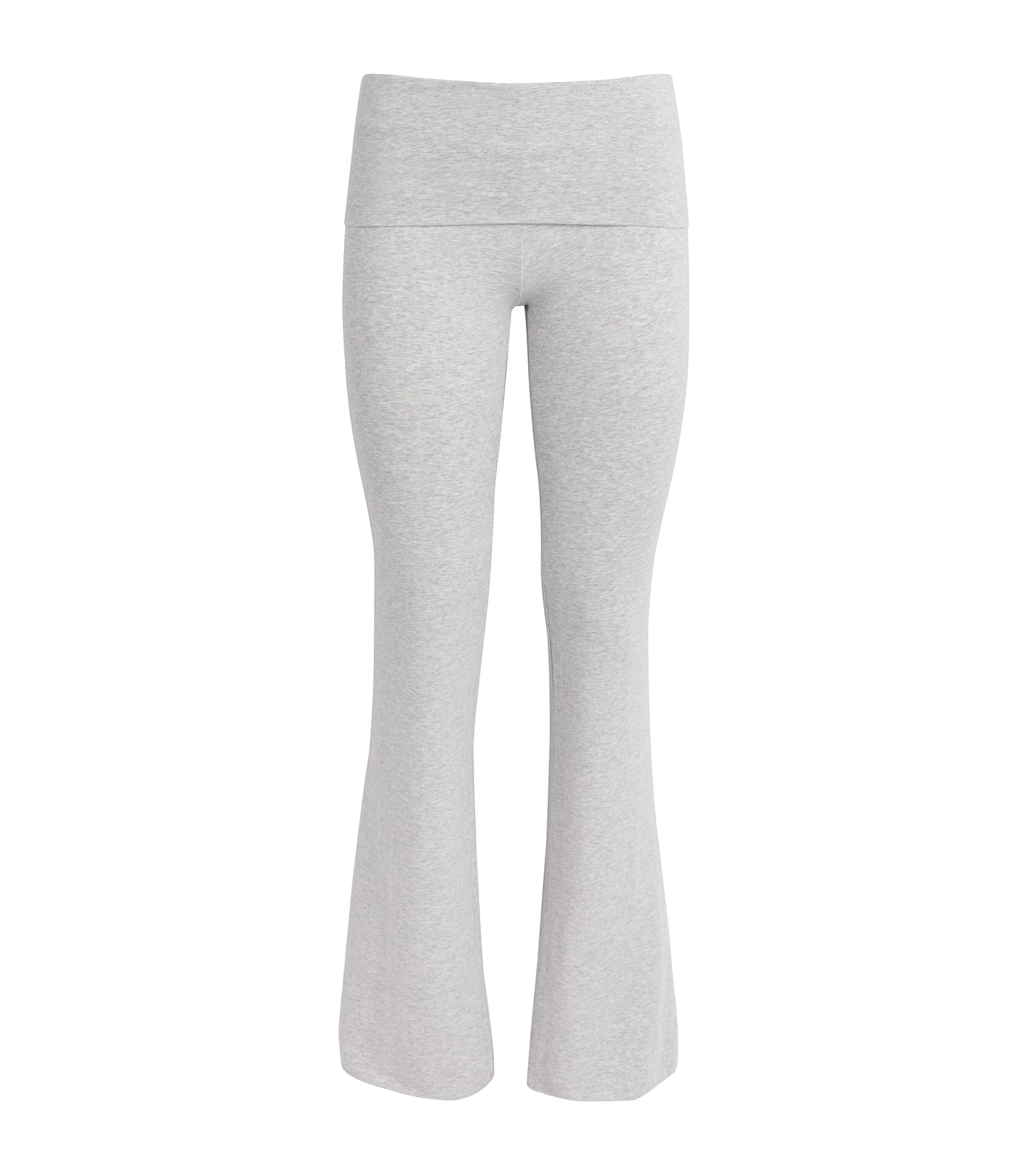 SKIMS COTTON-BLEND FOLD-OVER TROUSERS