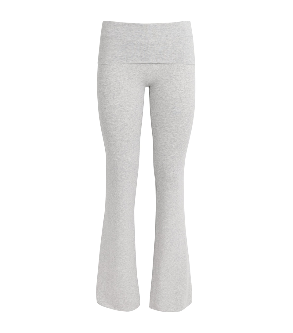 Cotton-Blend Fold-Over Trousers