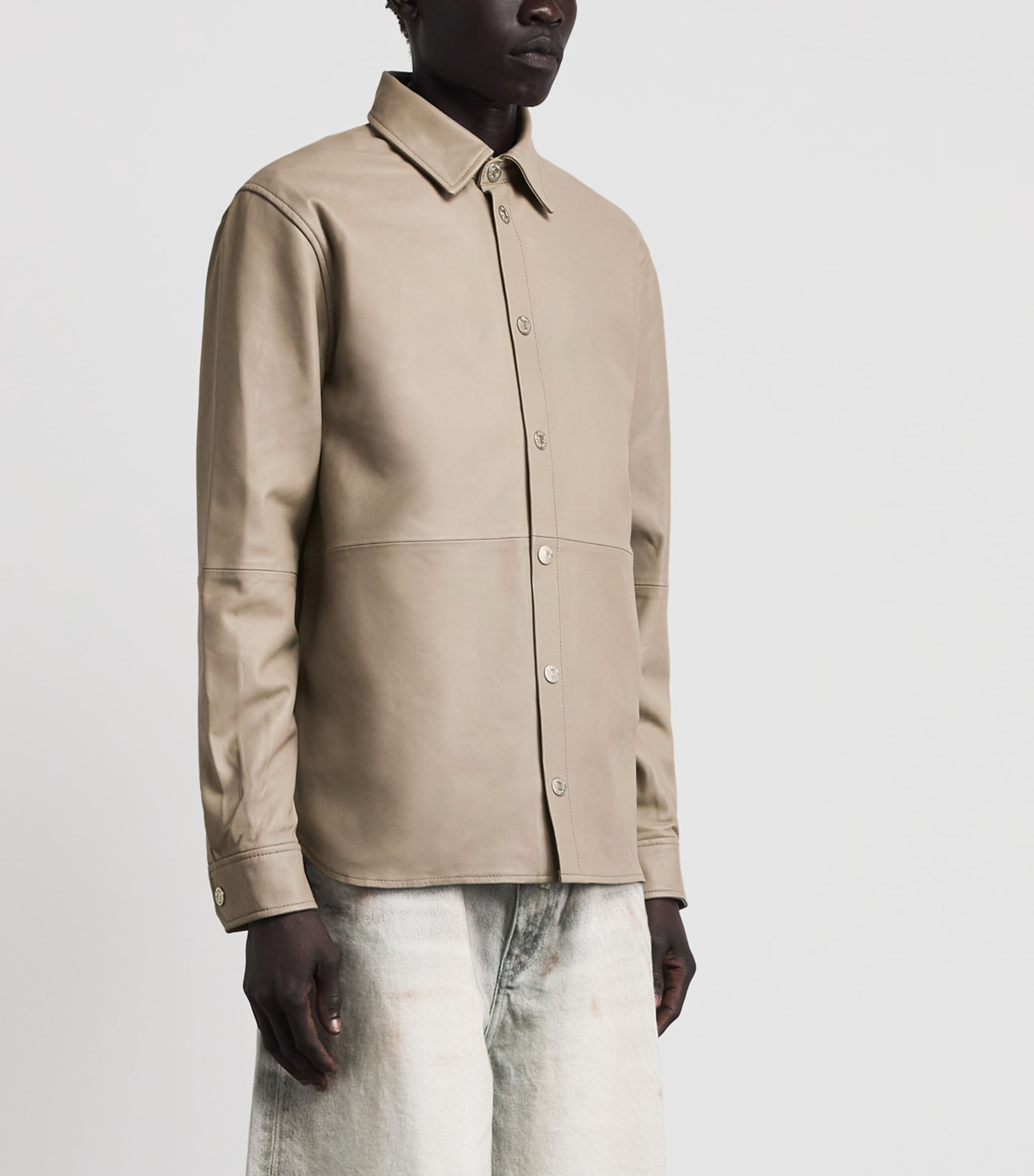 Won Hundred Mens Lambskin Adriel Shirt Rock Ridge Image 4