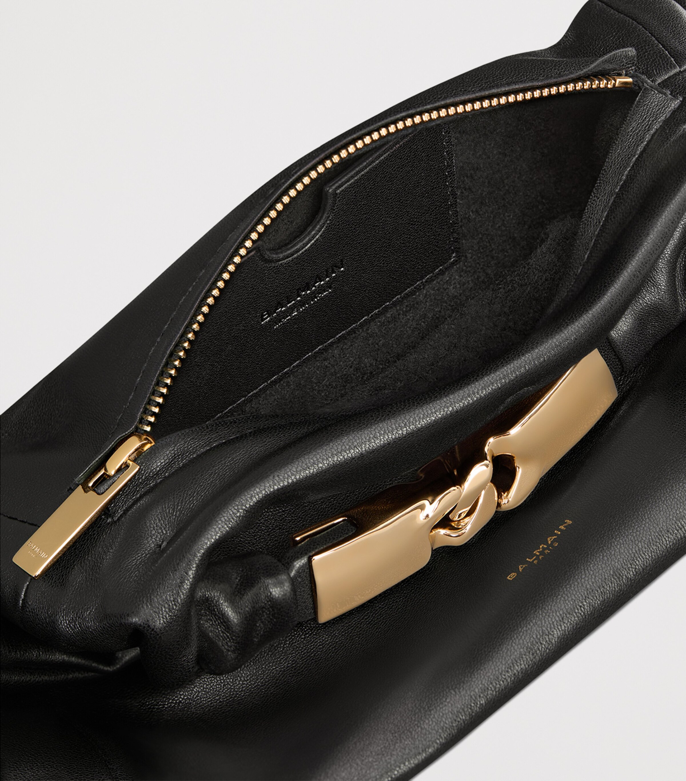 Balmain Small Lambskin Dinner at 8 Shoulder Bag Noir Image 9