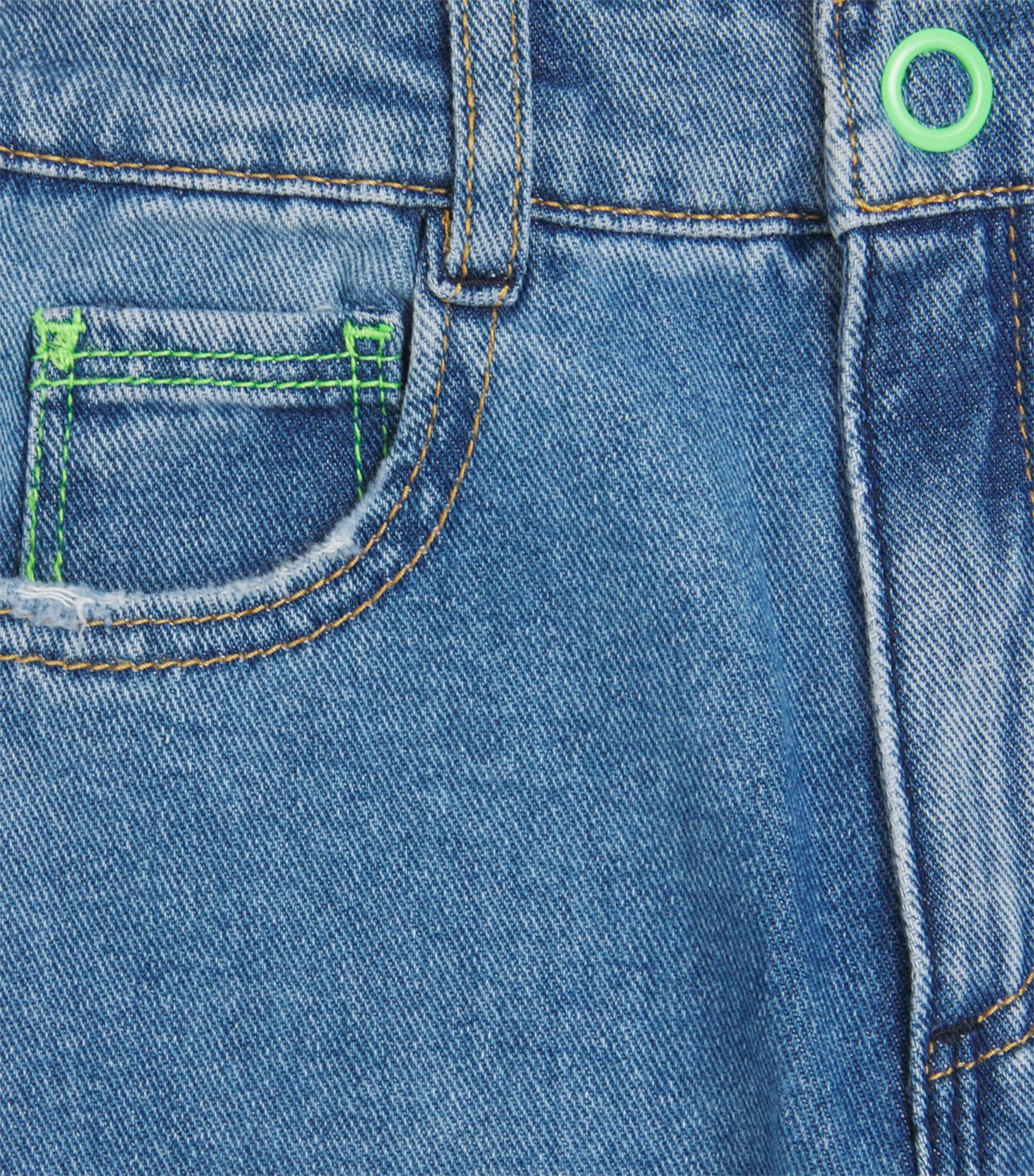 Play It Cool Straight Jeans (4-10 Years) Z18DBLE STONE+BLEACH Image 4