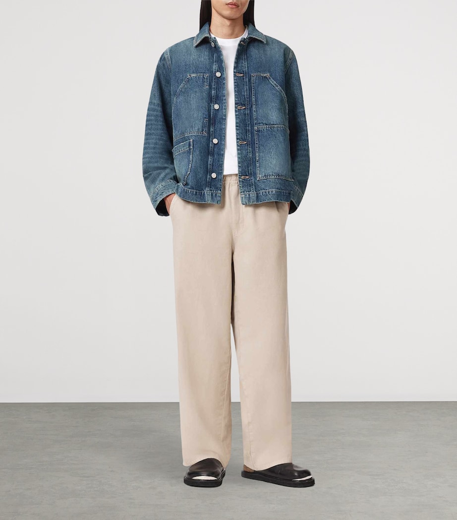 AllSaints Mens Mukesh Denim Jacket Mid Indigo Image 7