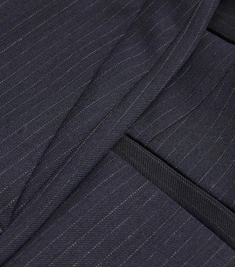 Wool-Blend Straight Leg Trousers NAVY BLUE Image 5