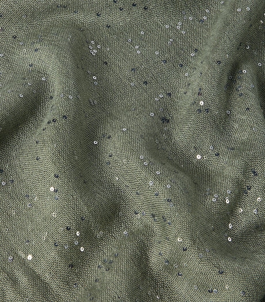 Brunello Cucinelli Cashmere-Silk Sequinned Scarf Image 4