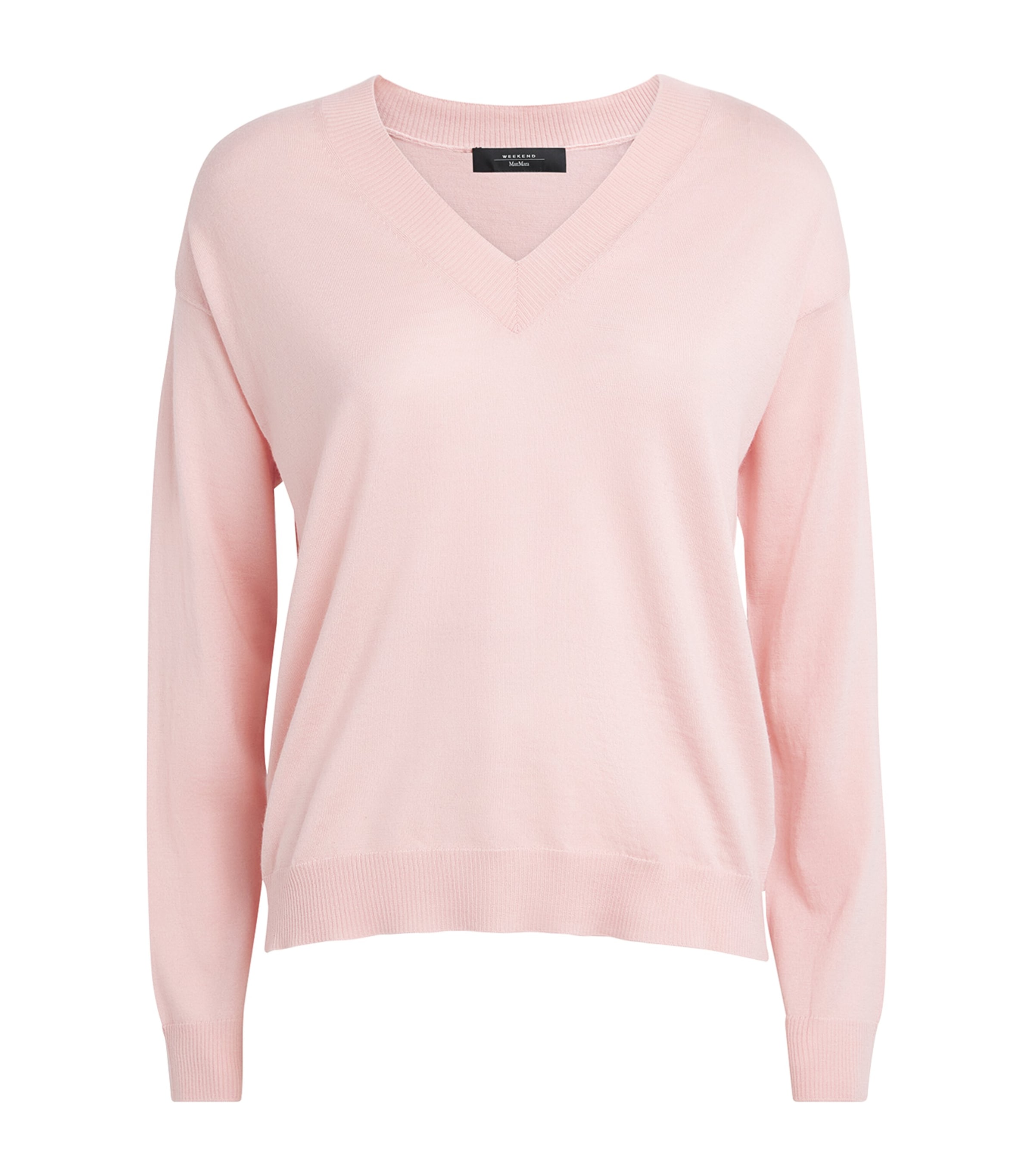 Weekend Max Mara Wool-cashmere V-neck Sweater In Pink