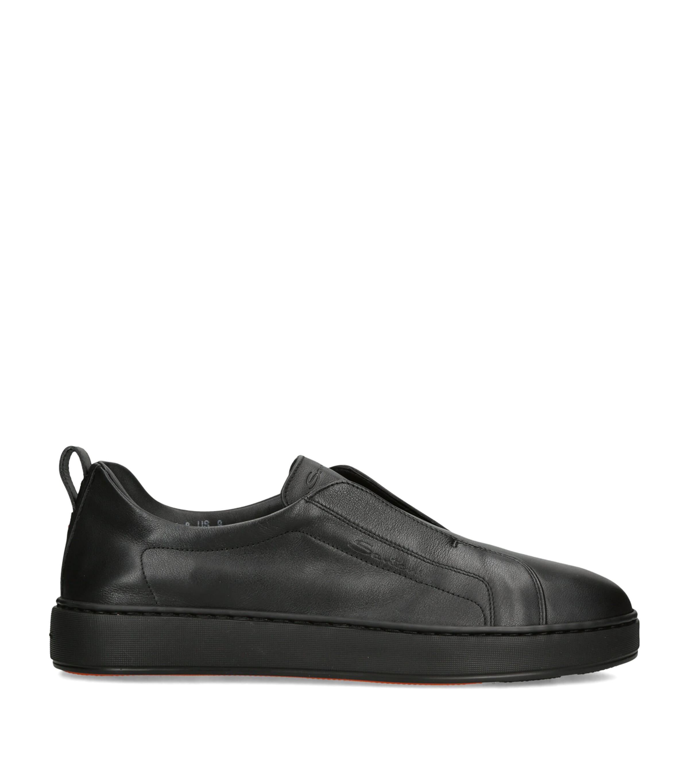 Santoni Leather Victory Sneakers Black