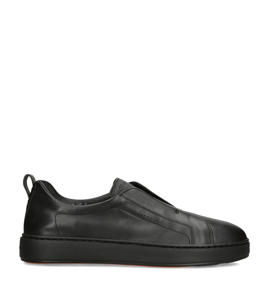 Santoni Leather Victory Sneakers Black Image 1