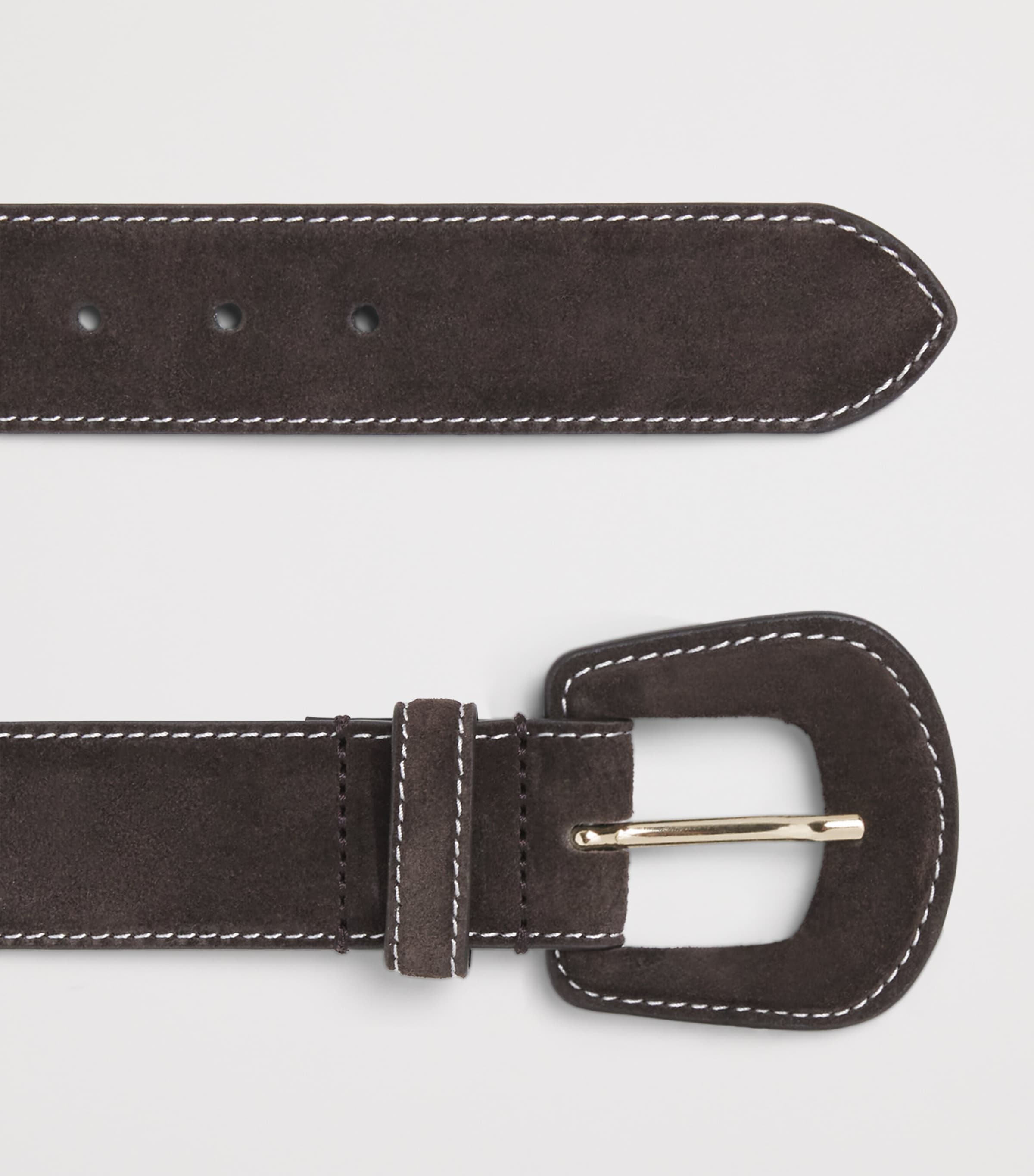 Suede Belt DARK BROWN Image 4