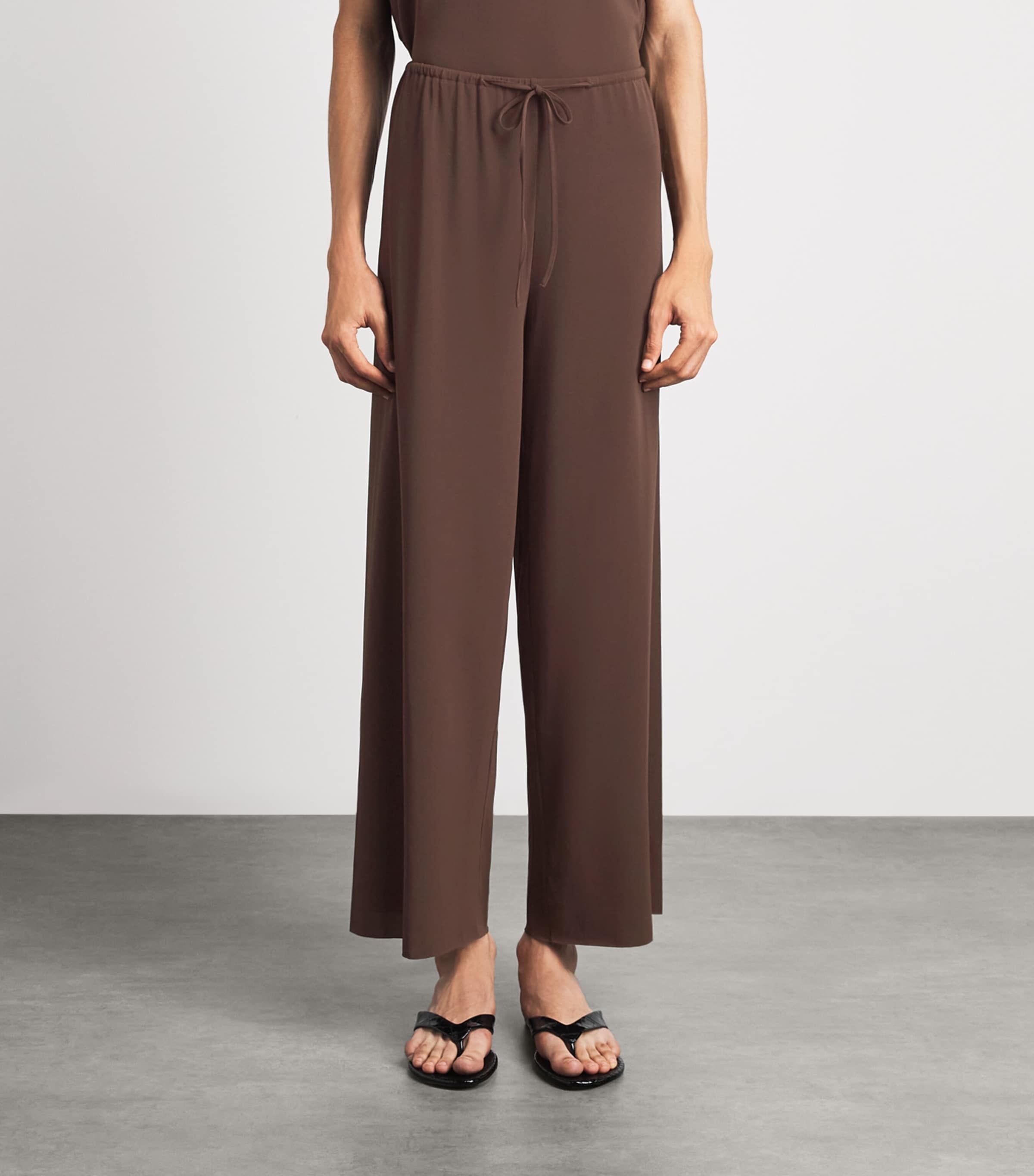 Eres Womens Drawstring Zelie Trousers Chocolat Noir Image 4