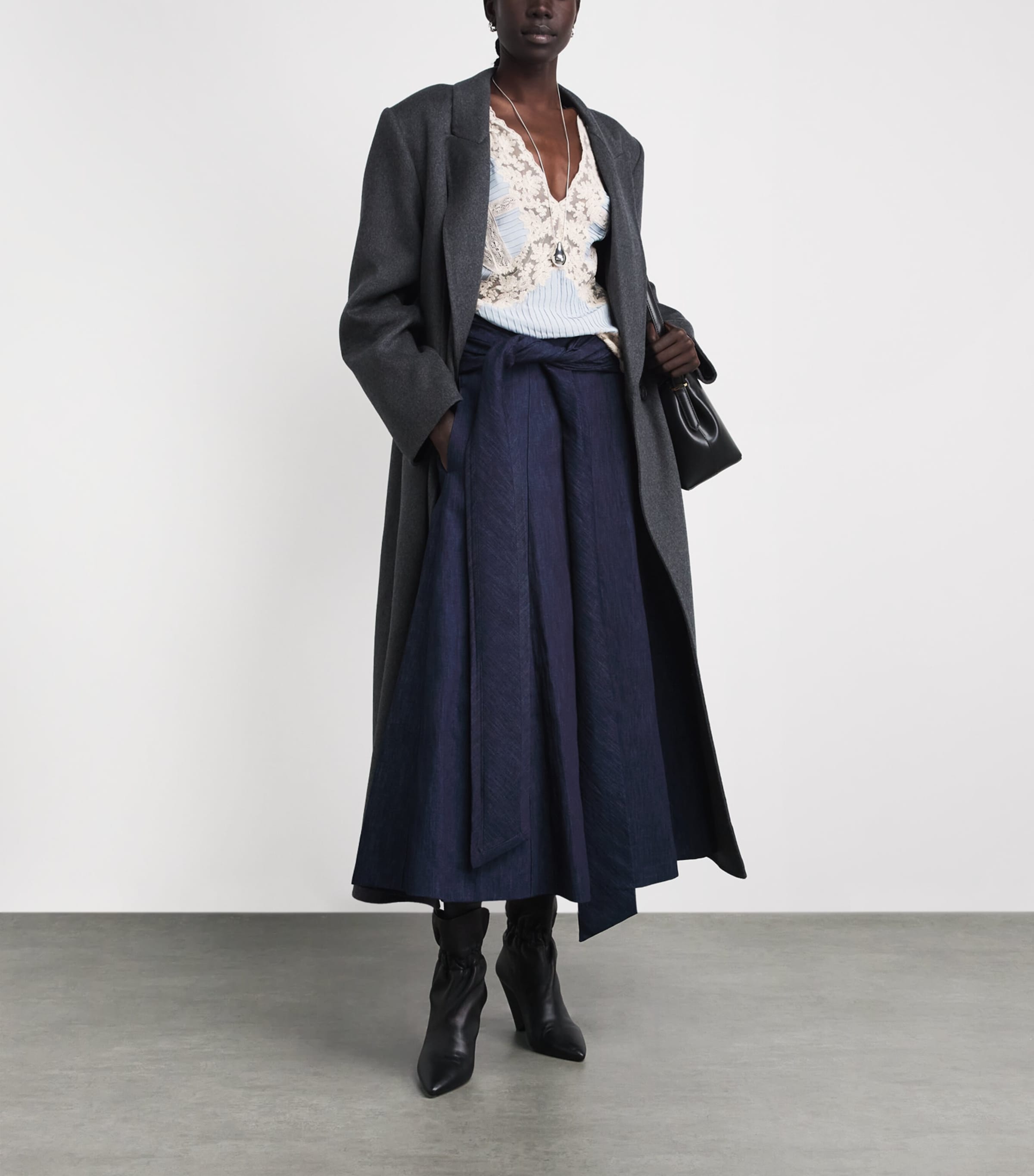 Gabriela Hearst Womens Denim Zivan Maxi Skirt Dnm Denim Image 2