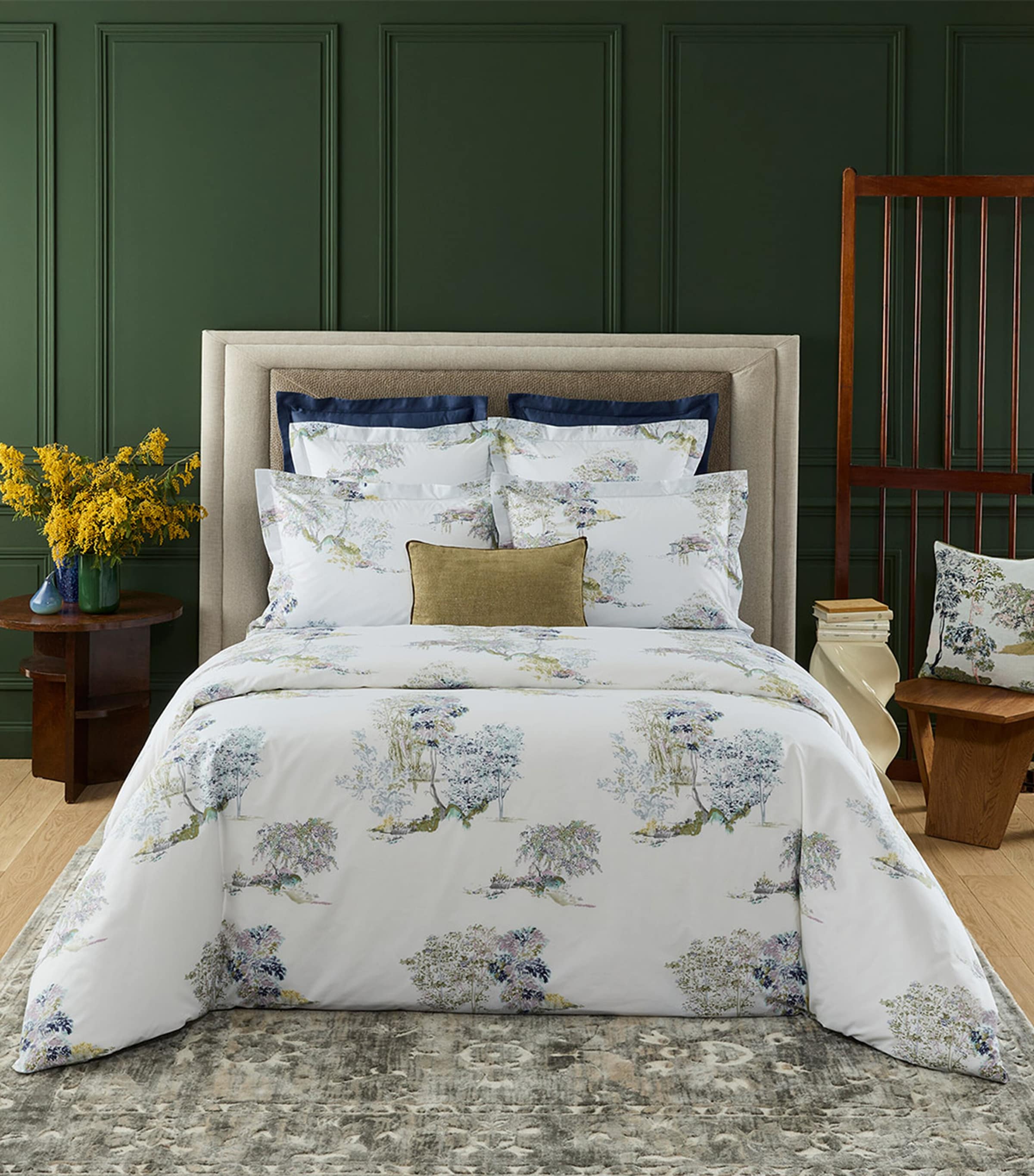 Yves Delorme Cotton Lande Super King Fitted Sheet (180cm x 200cm) Image 1