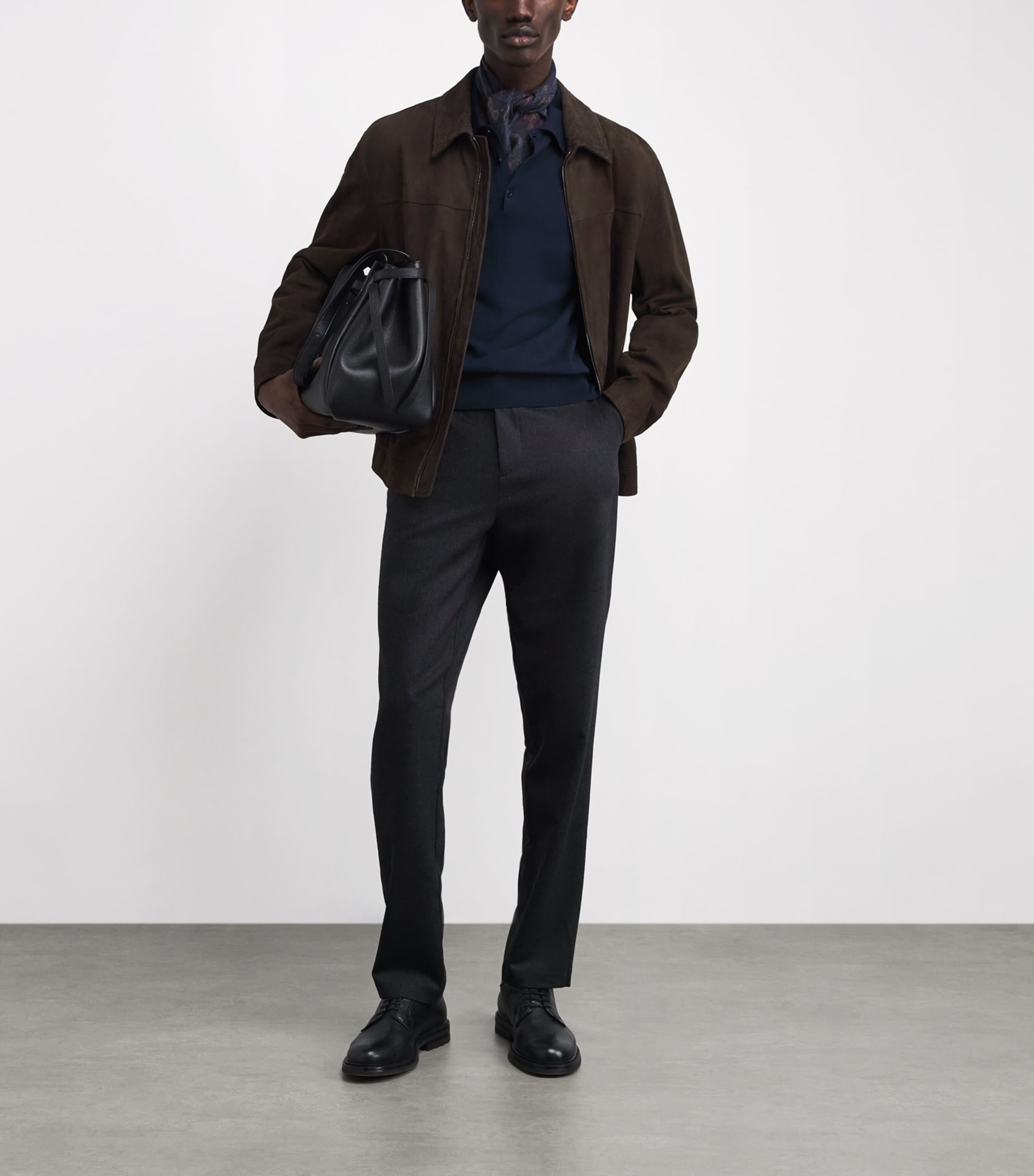 Goat Suede Zip-Up Jacket 502 Image 2