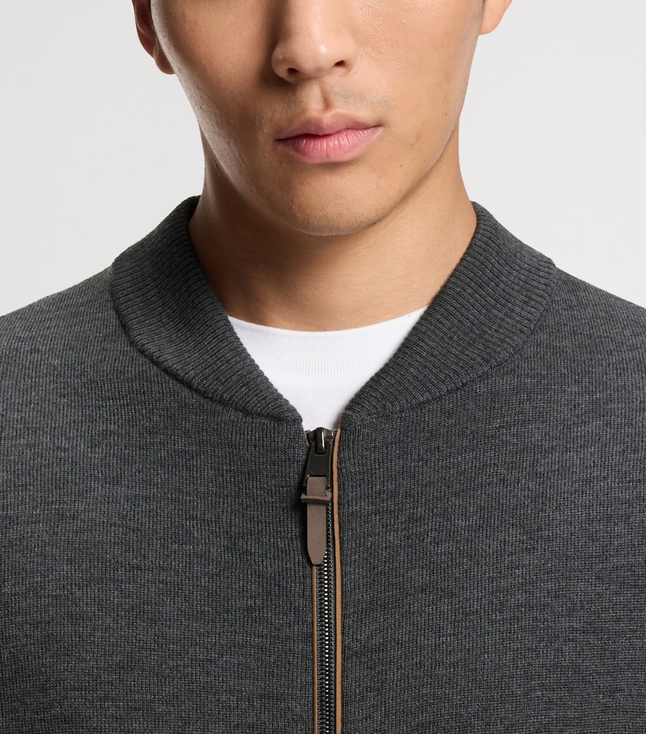 Wool-Blend Bomber Jacket 030 Image 5