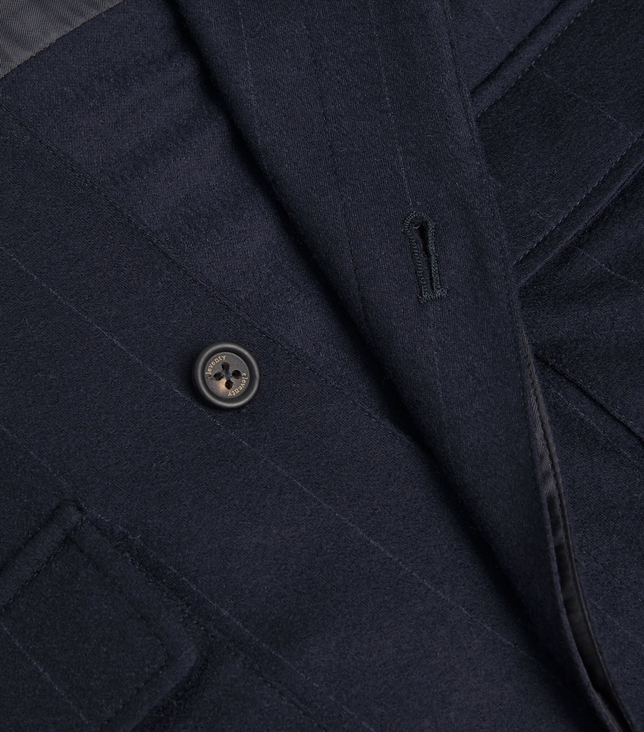 Wool Stripe Overshirt BLU Image 5