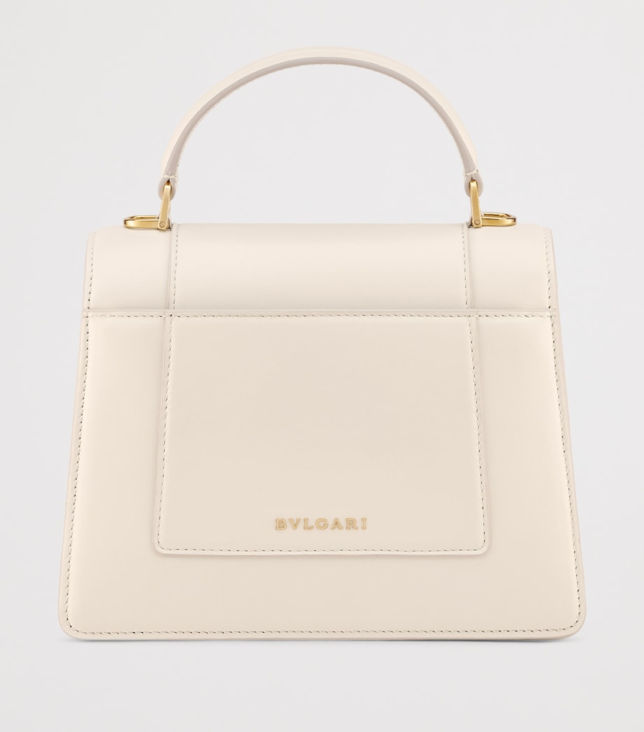 Small Leather Serpenti Forever Top-Handle Bag WHITE Image 3