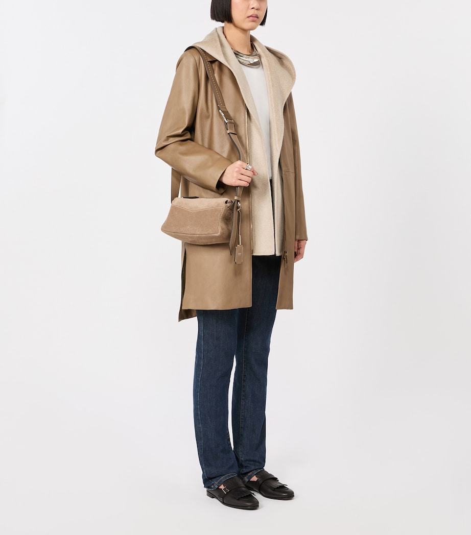 Max Mara Cashmere Hooded Scarf Sand Image 2