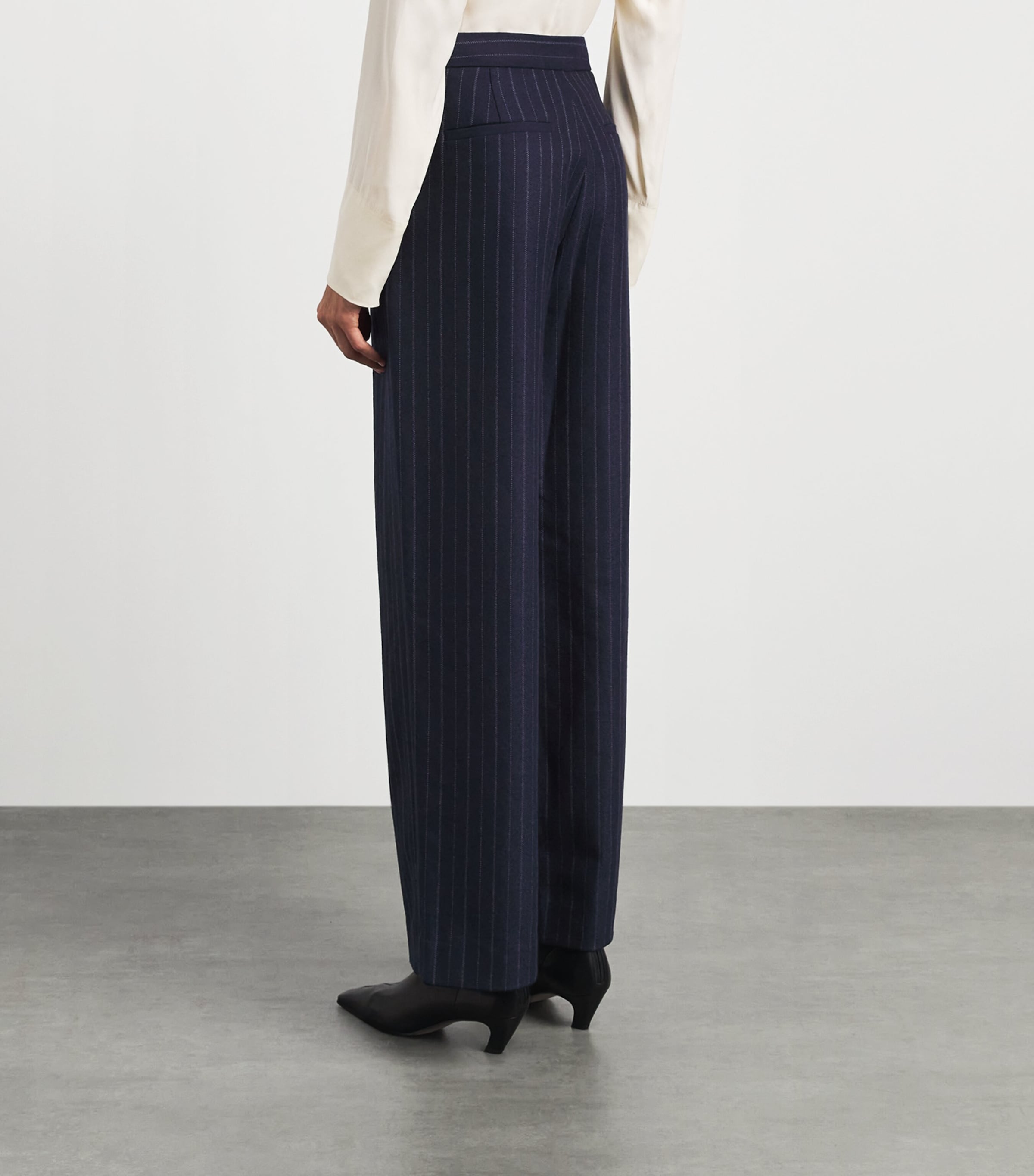 Rag & Bone Womens Wool-Blend Lawrence Trousers Nvymt Image 5