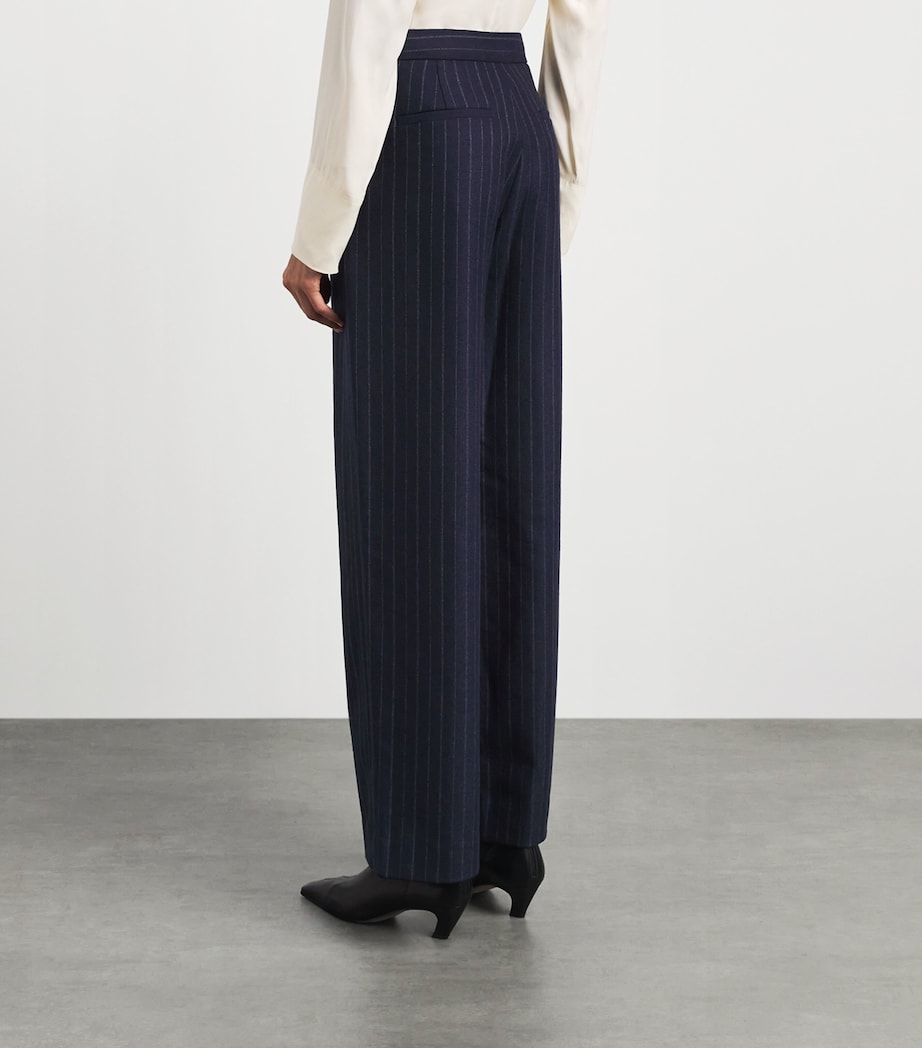 Rag & Bone Womens Wool-Blend Lawrence Trousers Nvymt Image 5