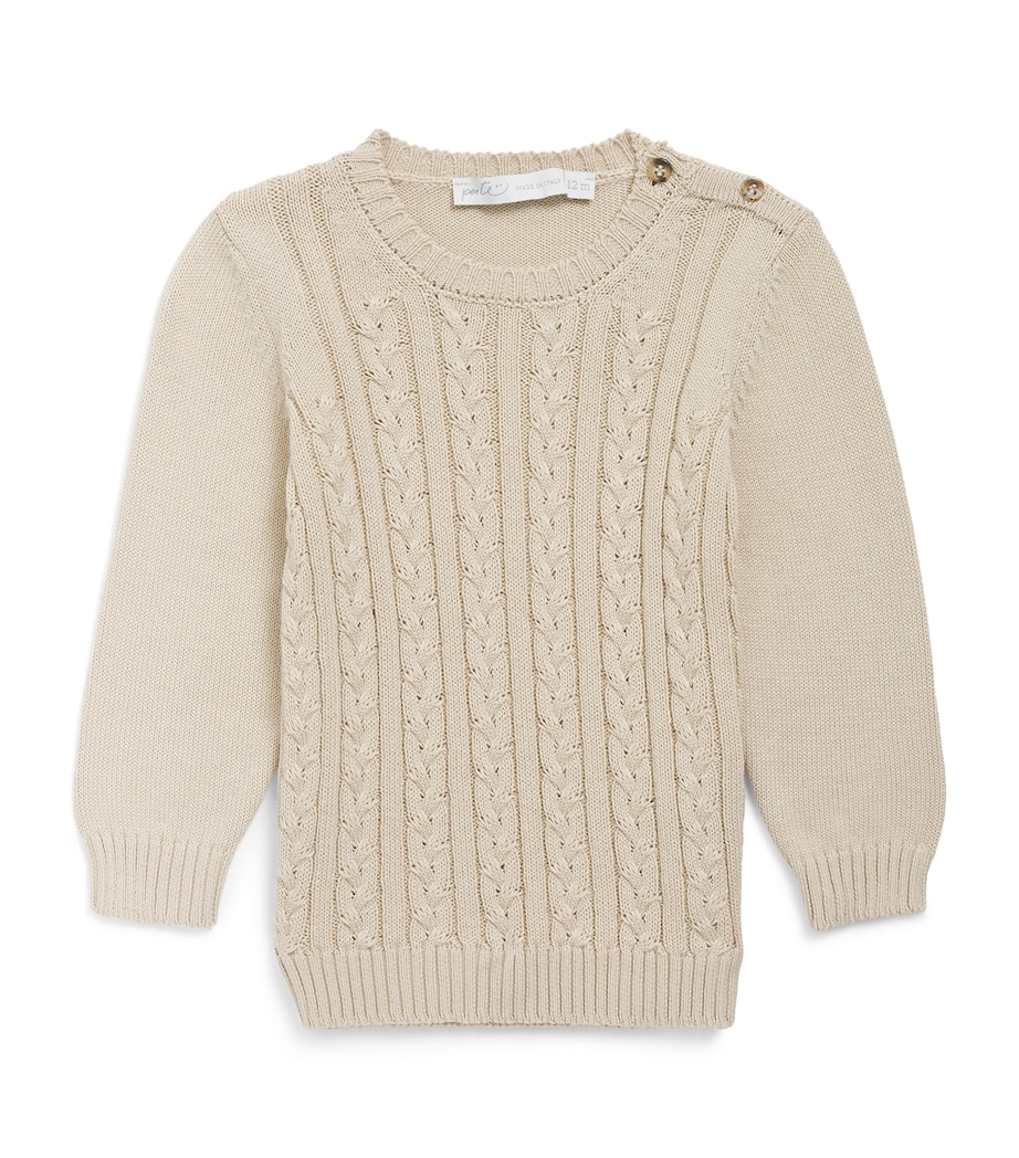 Per Te Cable-Knit Sweater (3 Months - 4 Years) Image 1