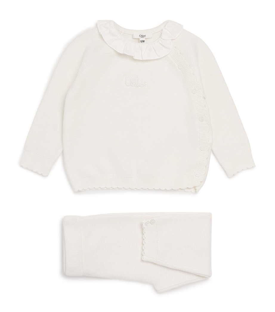 Cotton-Cashmere Sweater And Sweatpants Set (1-18 Months) OFFWHITE Image 1