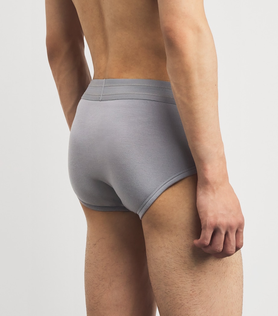 Logo-Waist Briefs (Pack of 3) STONE GREY Image 3