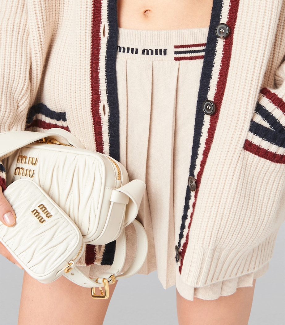 Cashmere Pleated Mini Skirt F0018 Image 5