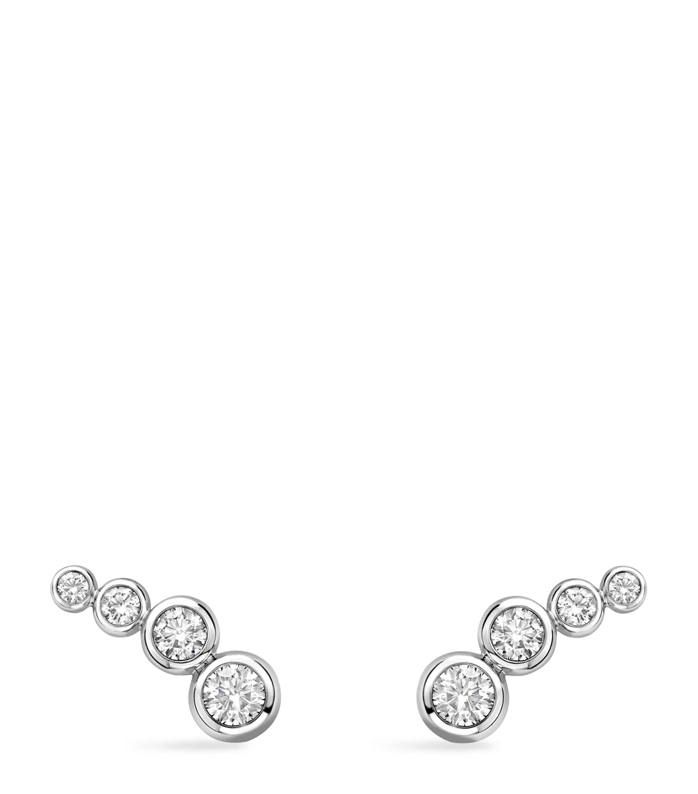 Platinum and Diamond Long Beach Earrings PLATINUM Image 3