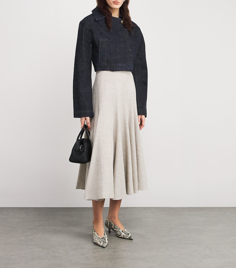 Cropped Denim Jacket 390 DARK NAVY Image 2