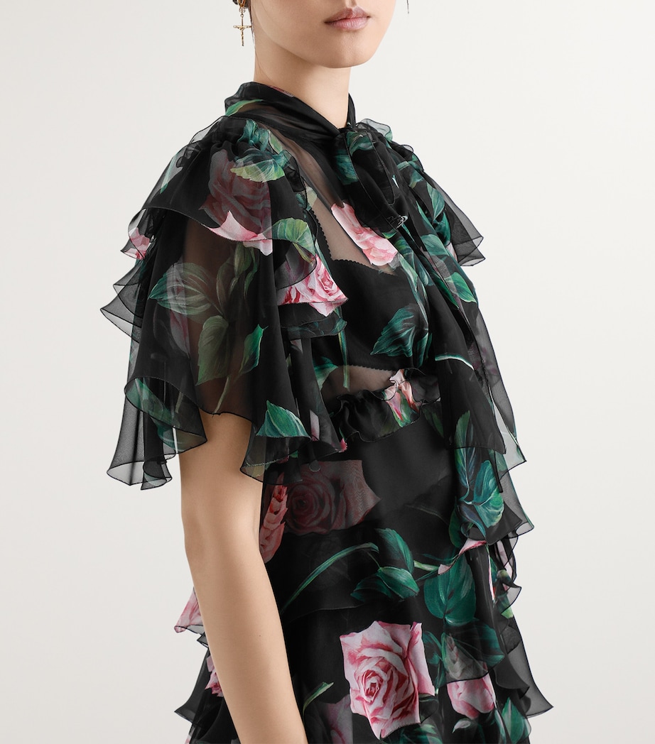 Silk Chiffon Tiered Dress HN5IZ-ROSE C/STELO F Image 4