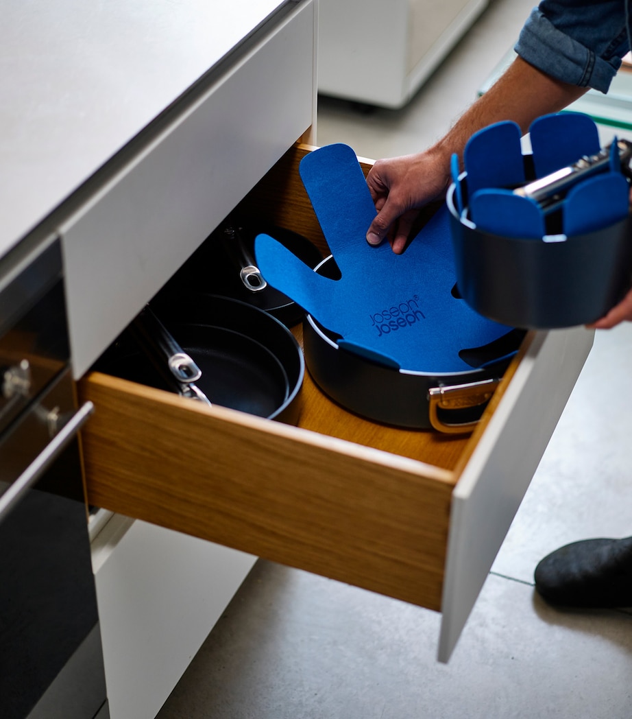 Set of 3 Space Non-Stick Saucepans MIDNIGHT BLUE Image 4