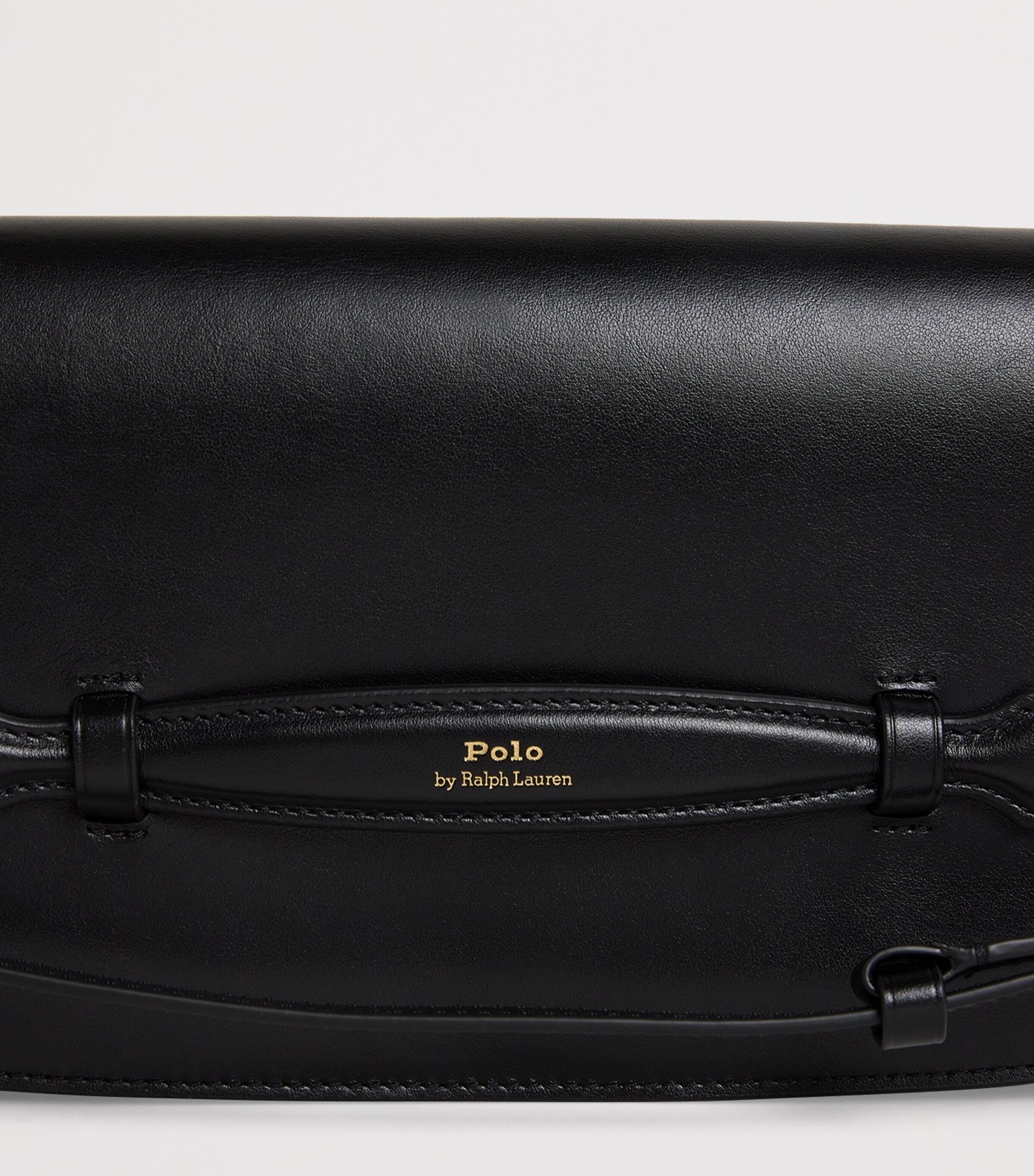 Polo Ralph Lauren Leather Bellport Clutch Bag Black Image 6