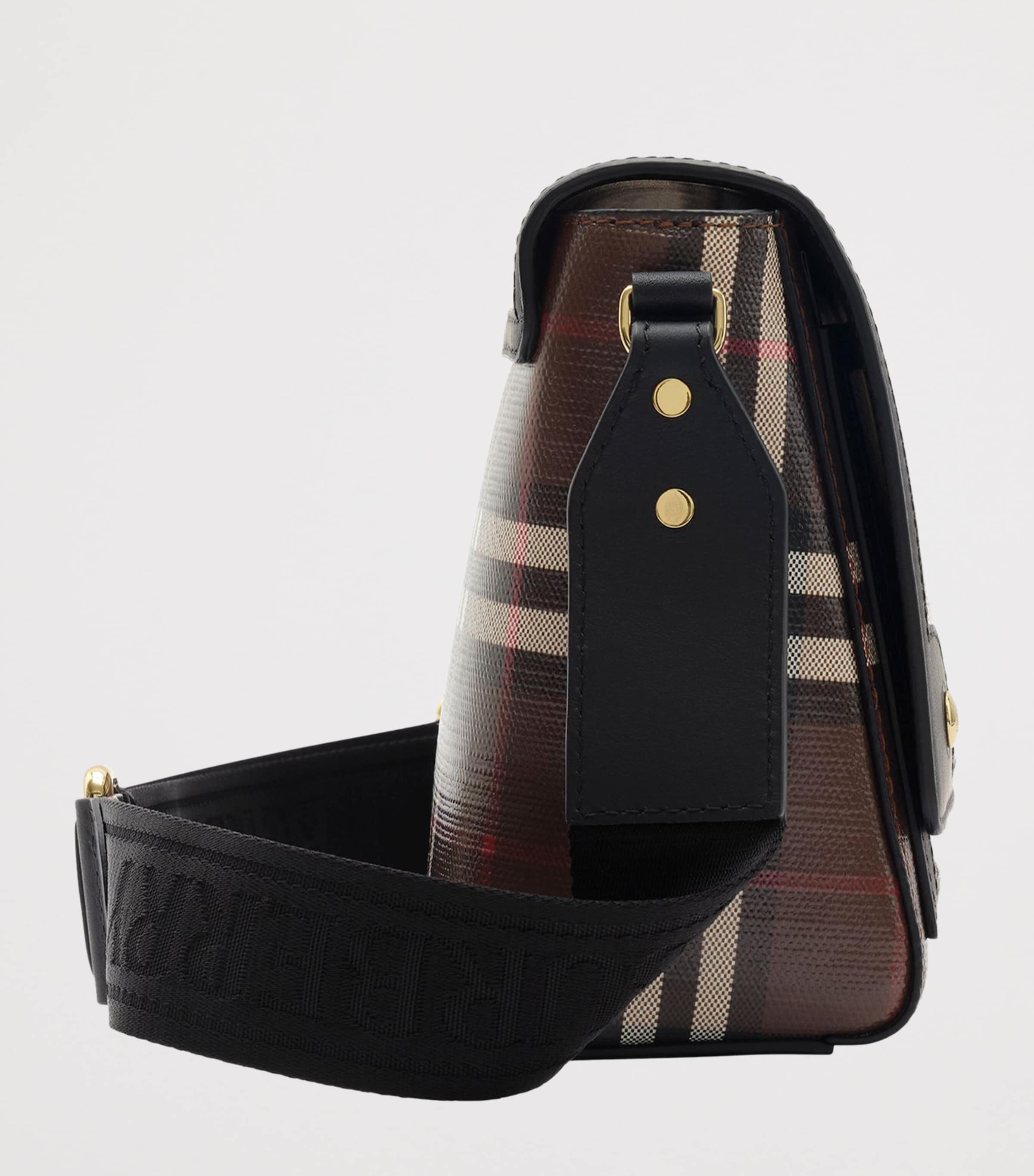 Burberry Check Note Cross-Body Bag Chocolate Brown Image 2
