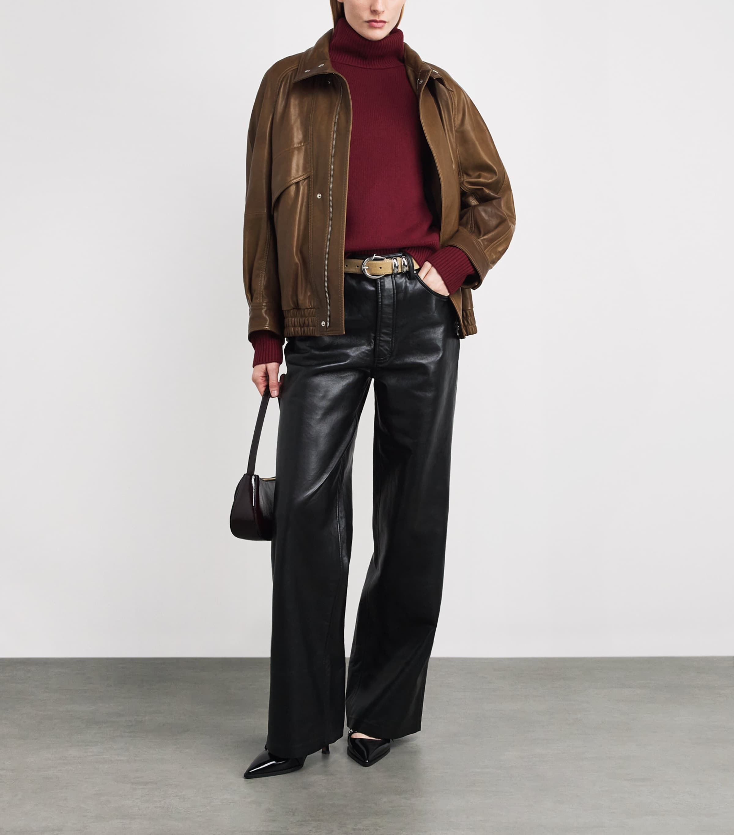 Merino Wool-Cashmere Idra Sweater BURGUNDY Image 2