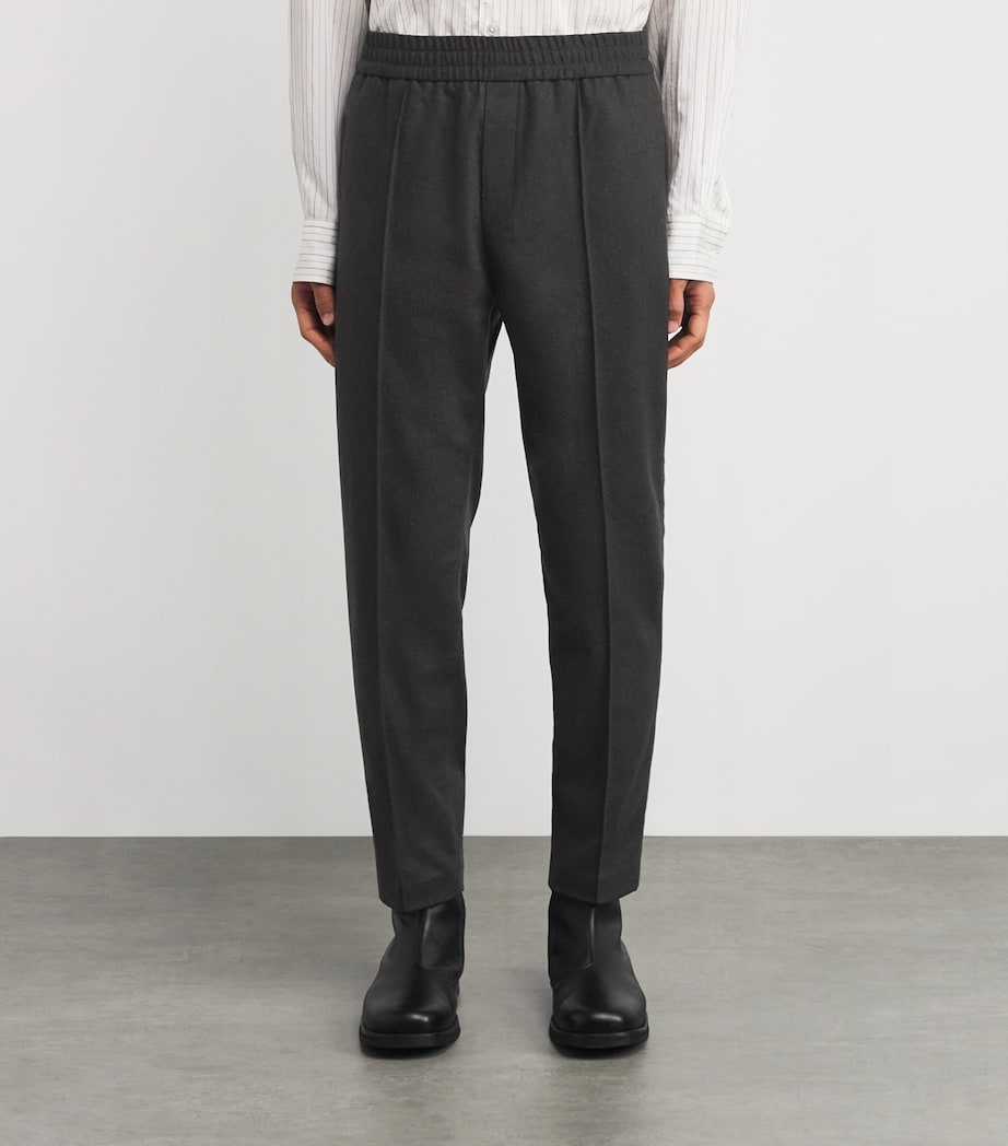 Elasticated Tapered Trousers MARRON FONCE CHINE Image 3