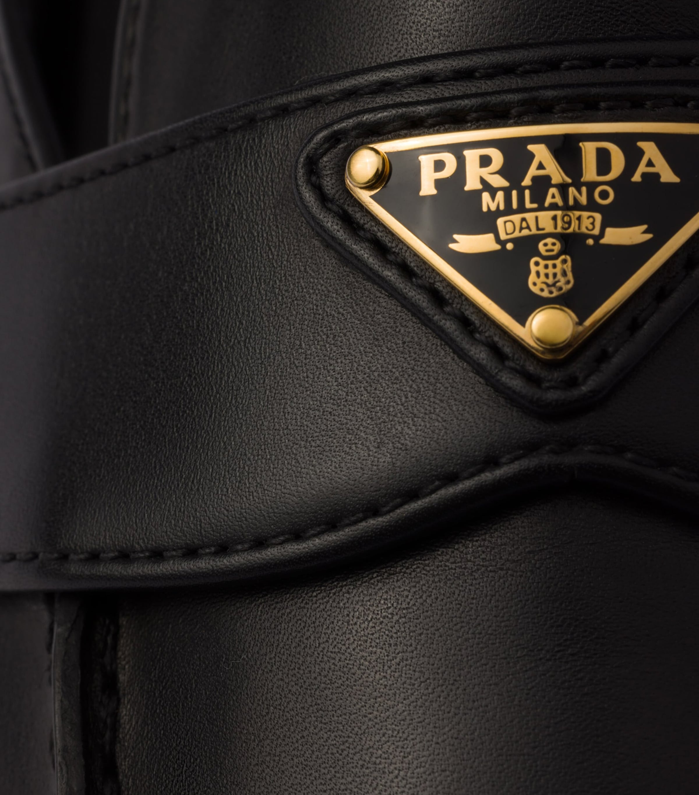 Leather Triangle Slippers F0002 Image 6