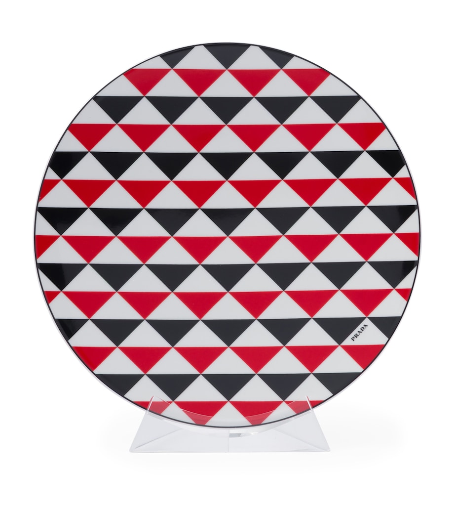 Prada Triangles Charger Plate (28cm) Image 1