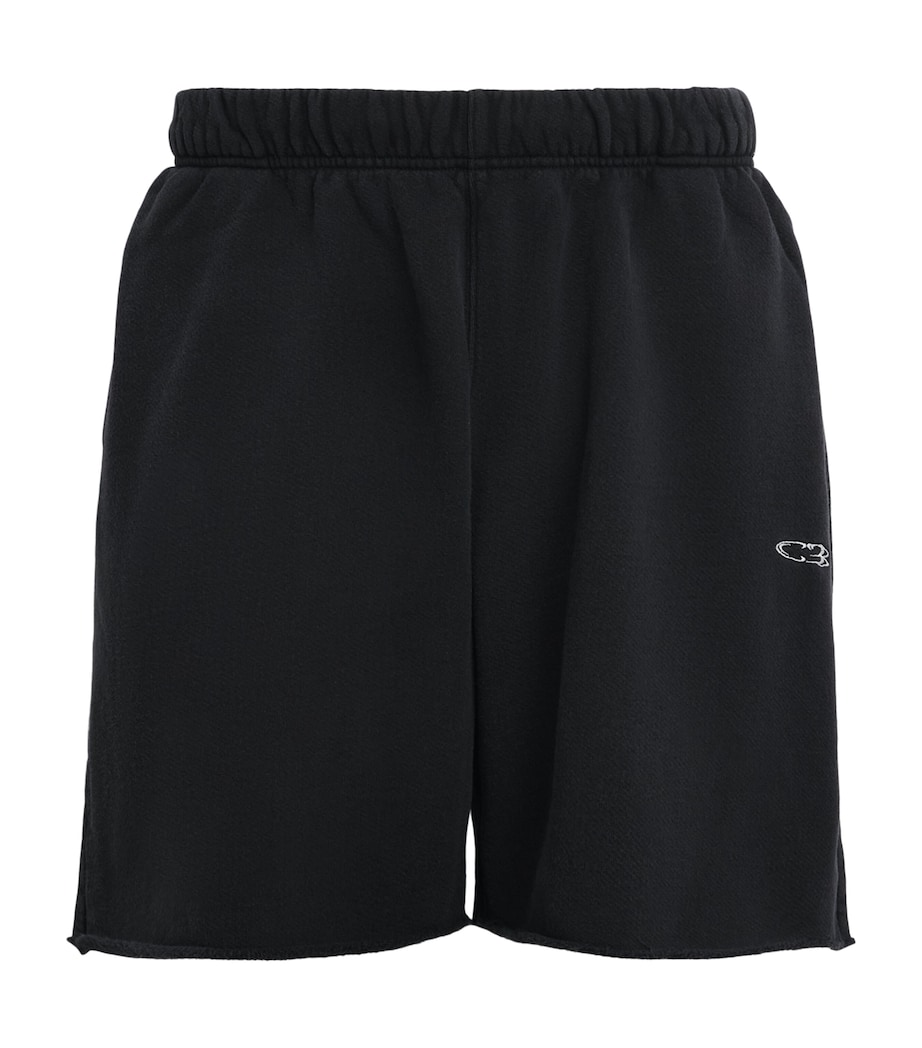 Cole Buxton Mens Cotton Jersey Sweatshorts Vintage Black Image 1