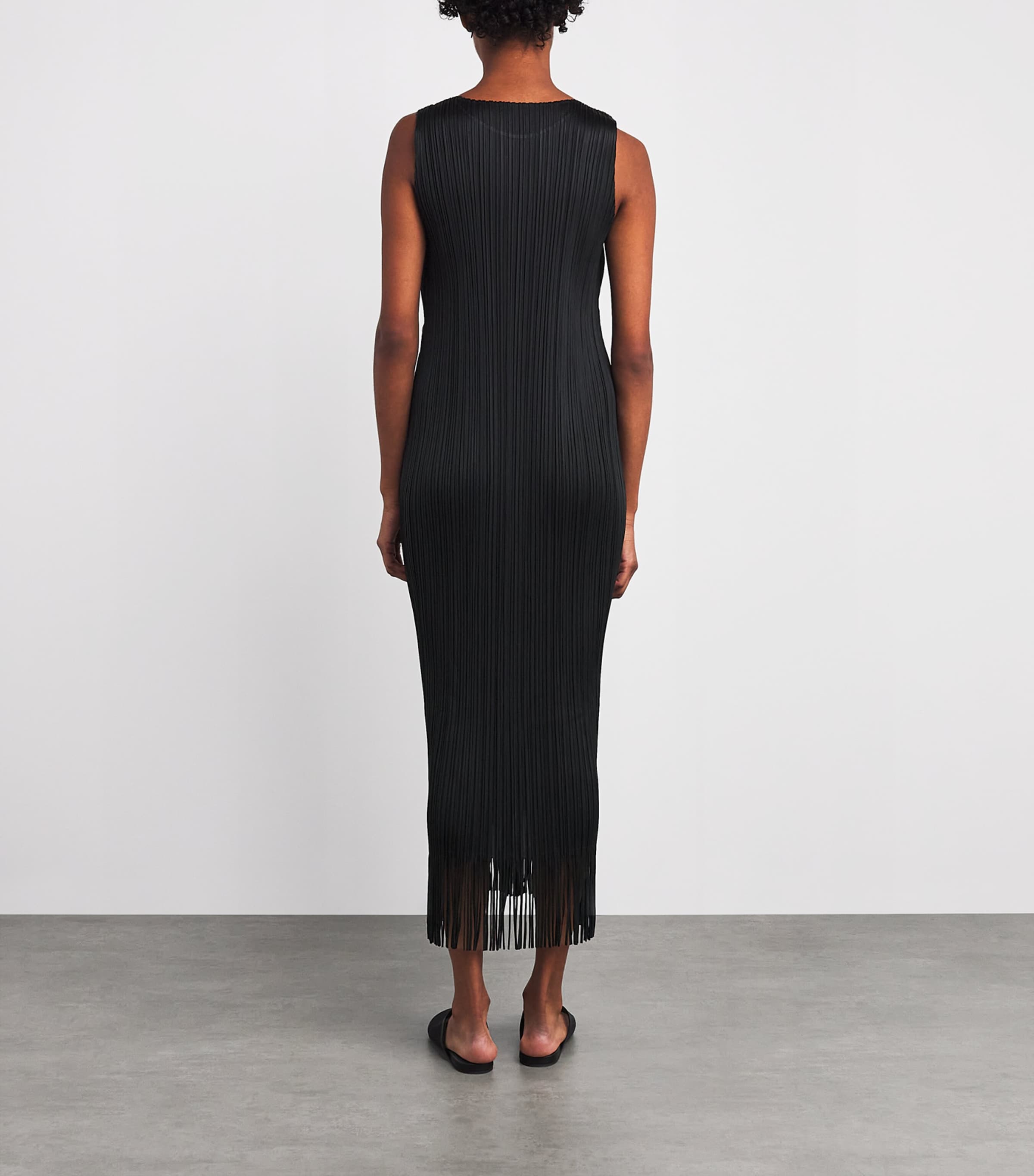 Pleats Please Issey Miyake Black Wave Midi Dress | Harrods US