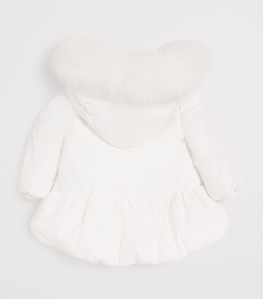 Fox Fur-Trim Puffer Jacket (3-36 Months) PANNA Image 2