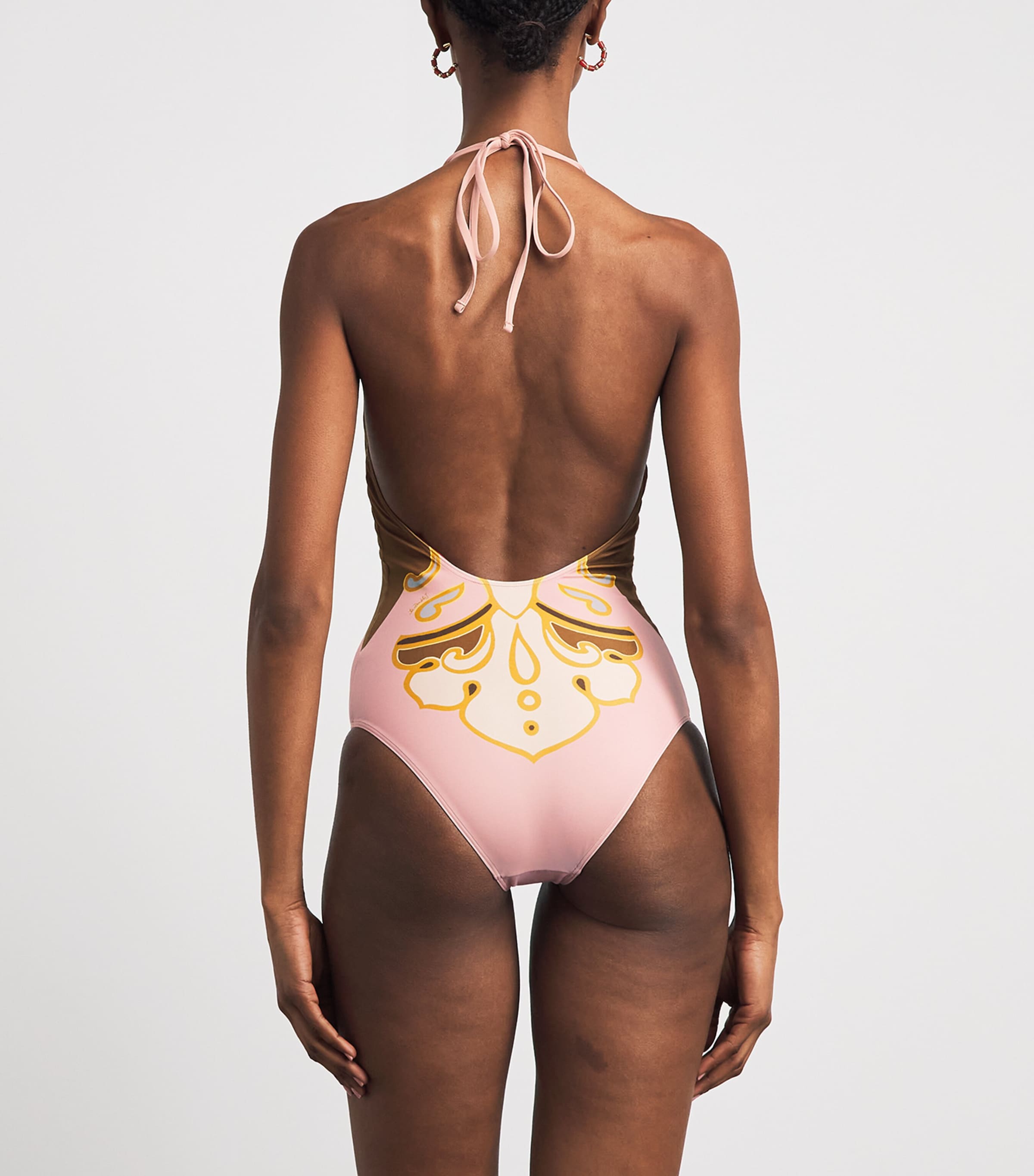 La Doublej Womens Plunge Halterneck Swimsuit Cocoon Image 3
