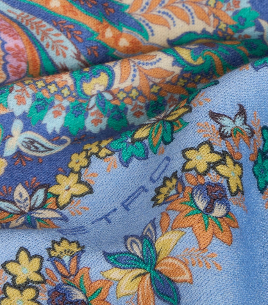 Wool Iris Throw (140cm x 190cm) X0880 PALE BLUE Image 4