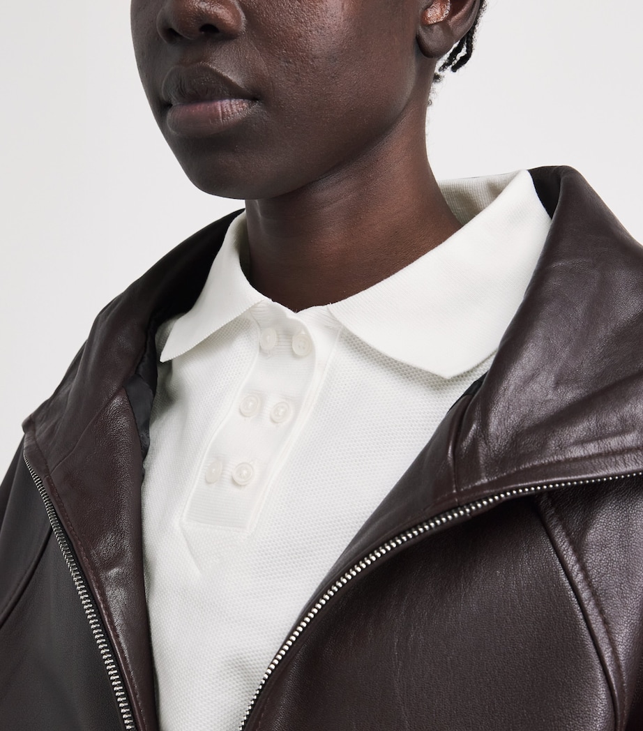 Claudie Pierlot Womens Piqué Cotton Polo Shirt Ecru Image 3